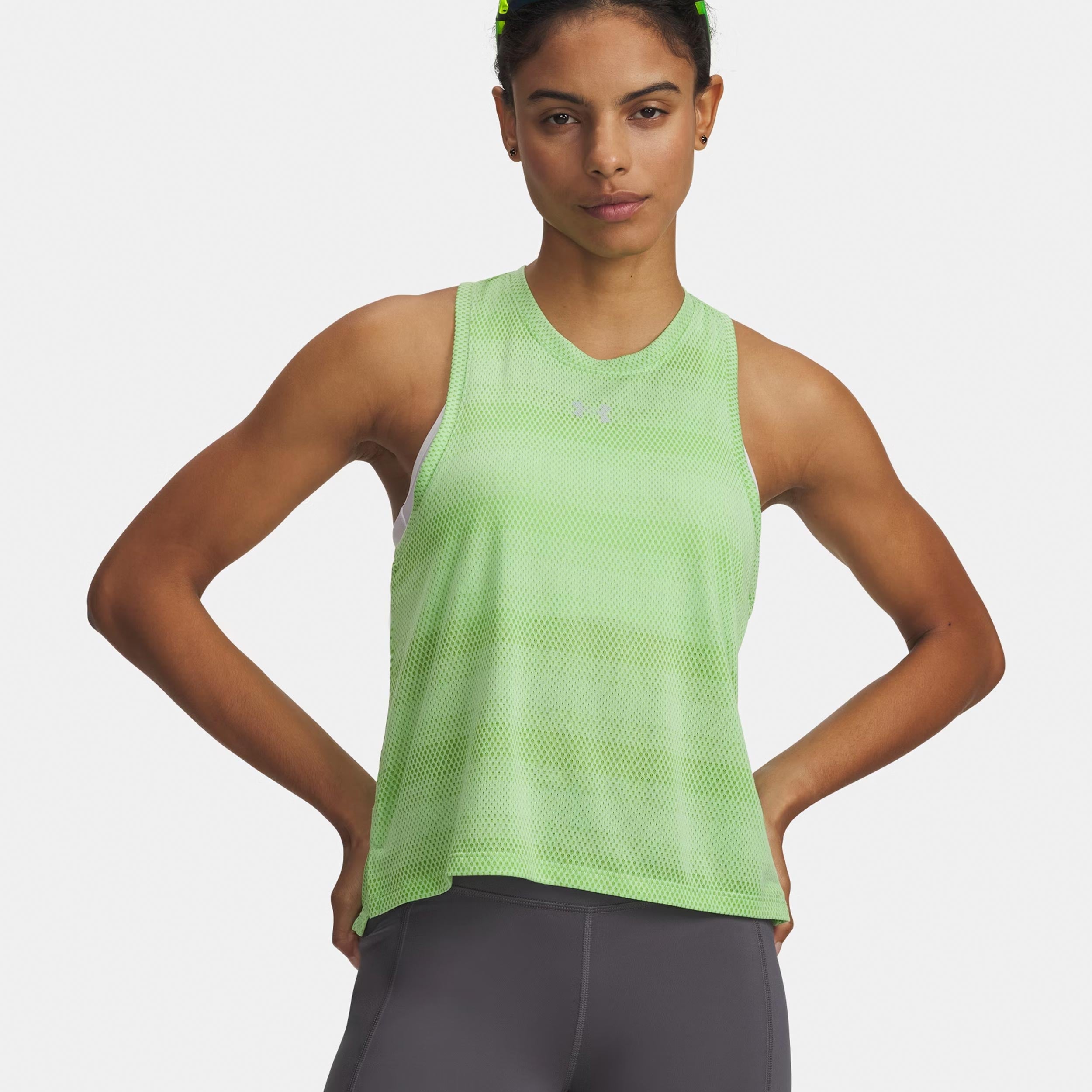 Under Armour Velociti  Camiseta de running Mujeres - verde neón, plateado