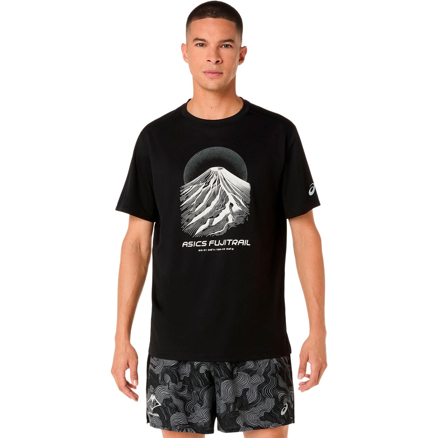 ASICS Fujitrail Logo  Camiseta de running Hombres - negro, gris