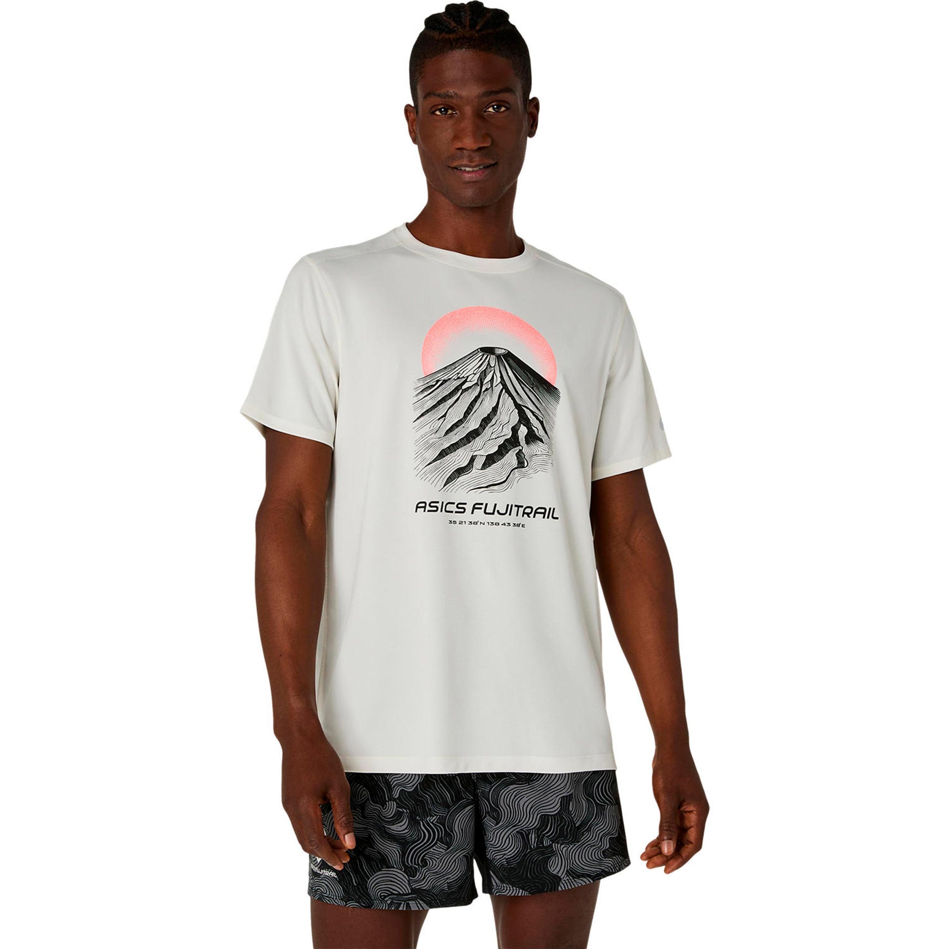 ASICS Fujitrail Logo  Camiseta de running Hombres - crema