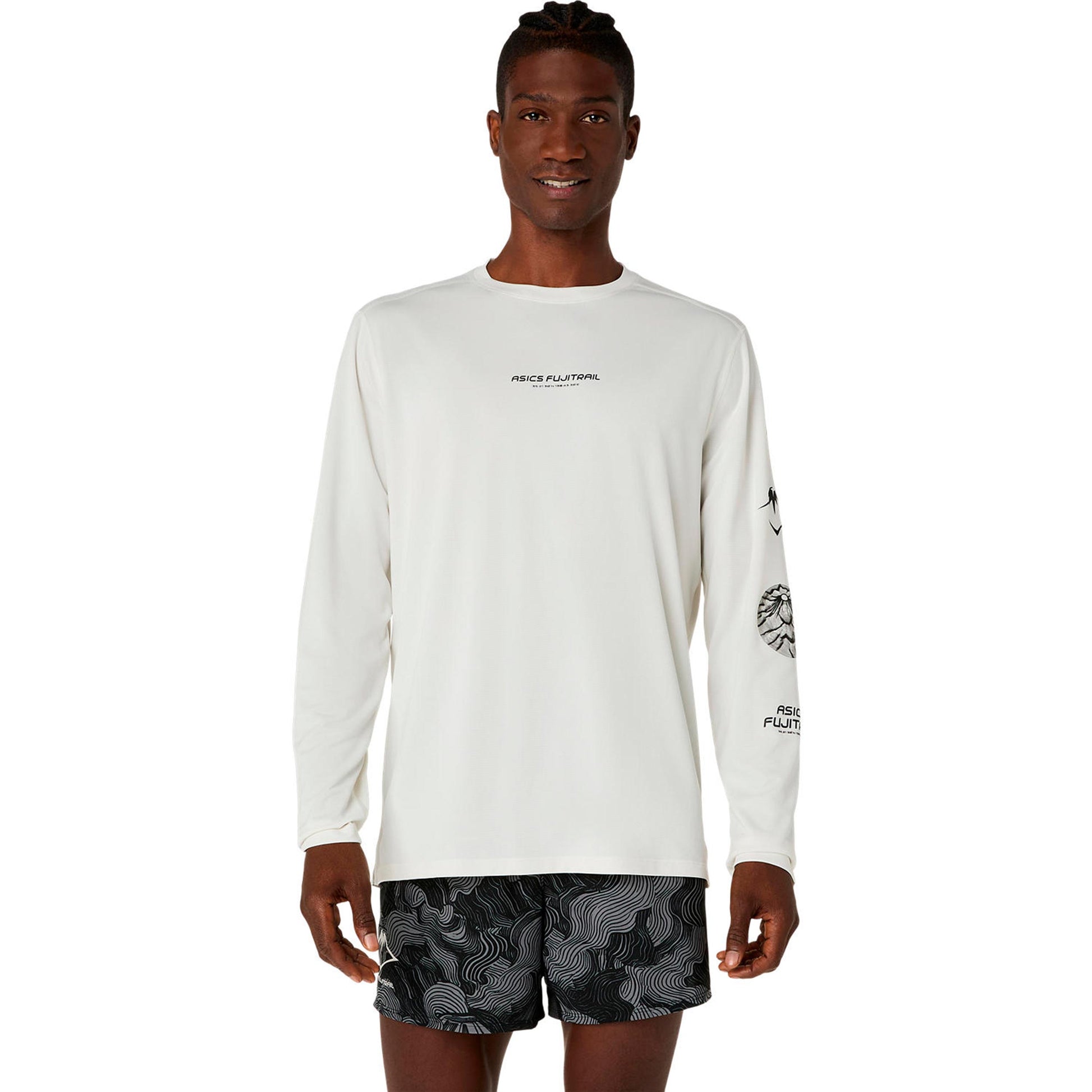 ASICS Fujitrail Logo  Camiseta de running Hombres - crema