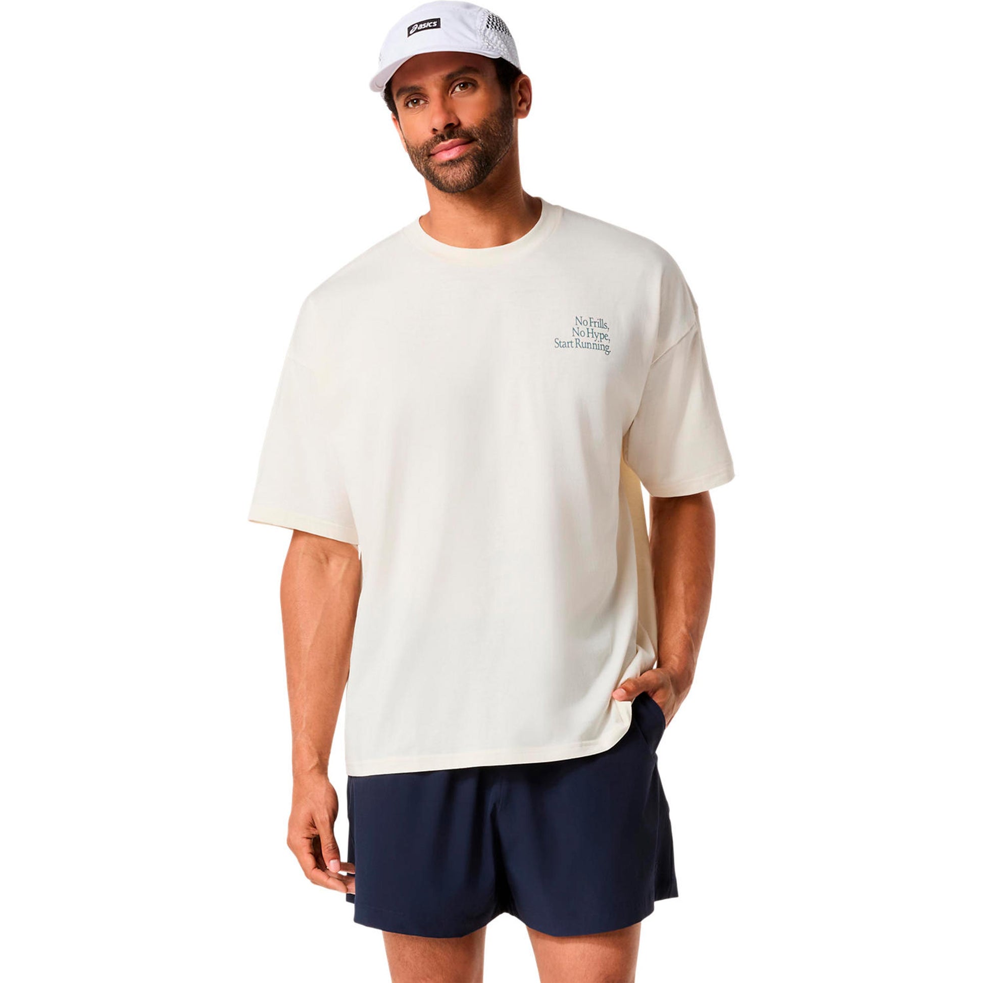 ASICS Runner Message Graphic Relaxed  Camiseta de running Hombres - crema
