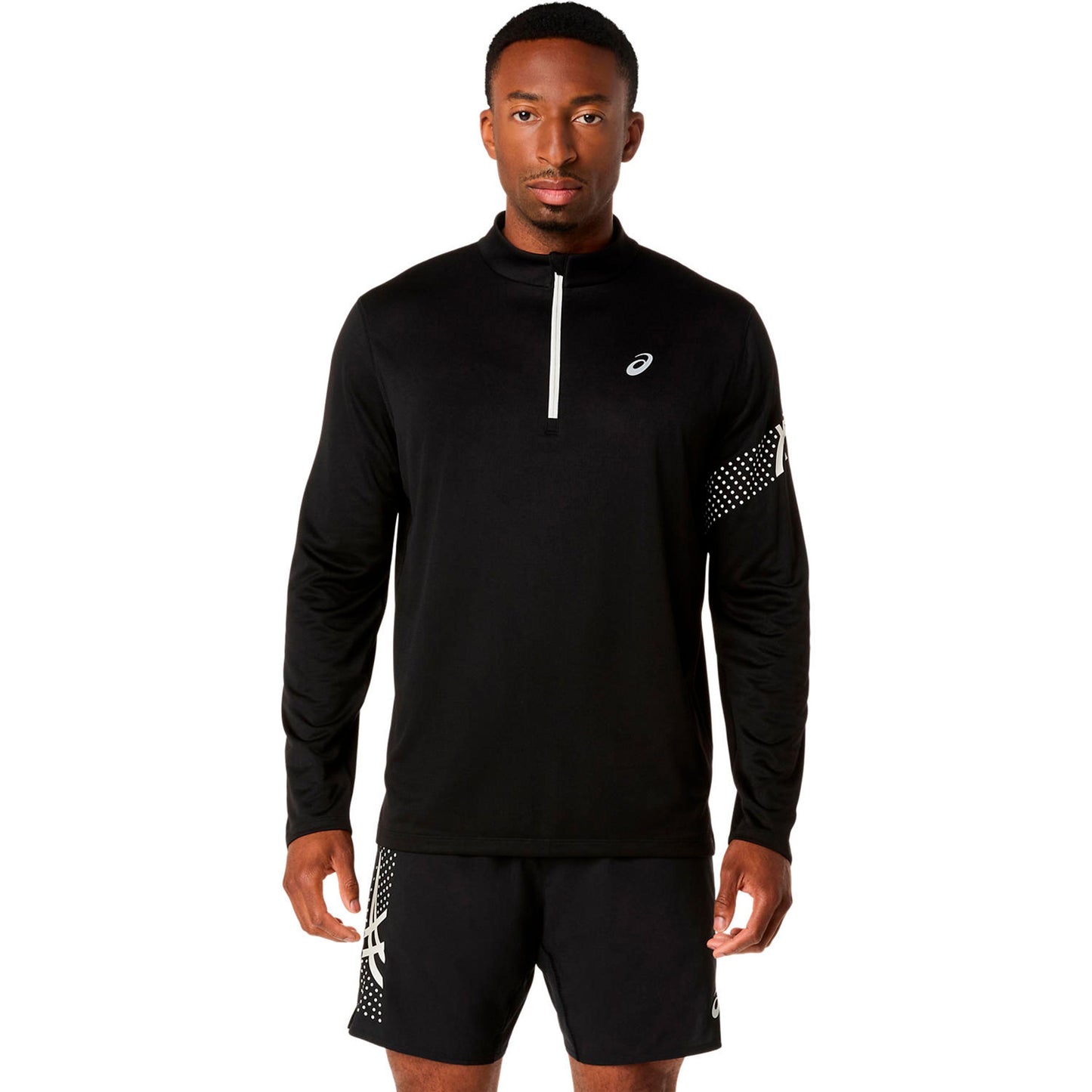 ASICS Icon 1/2 Zip  Camiseta de running Hombres - negro, beige