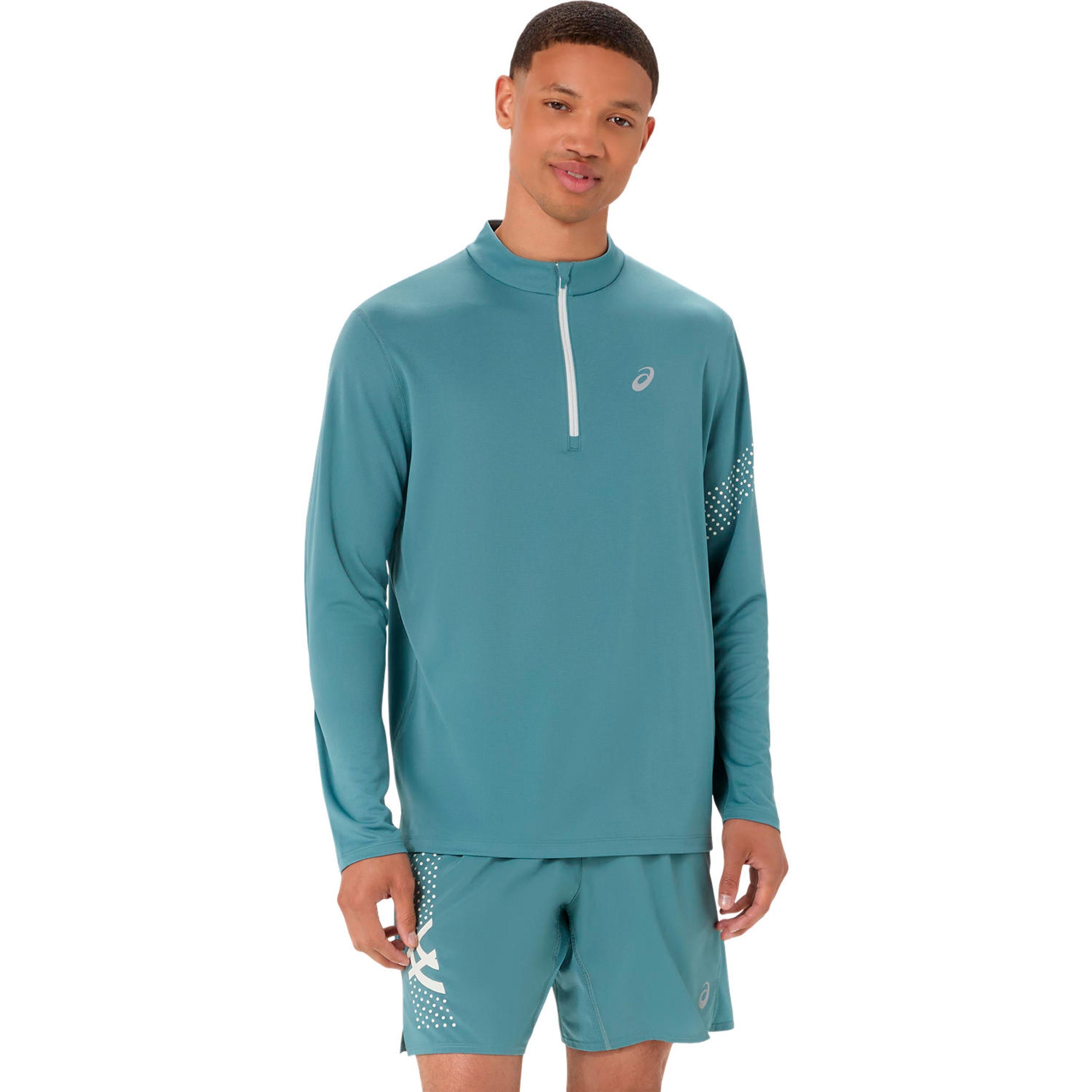 ASICS Icon 1/2 Zip  Camiseta de running Hombres - turquesa