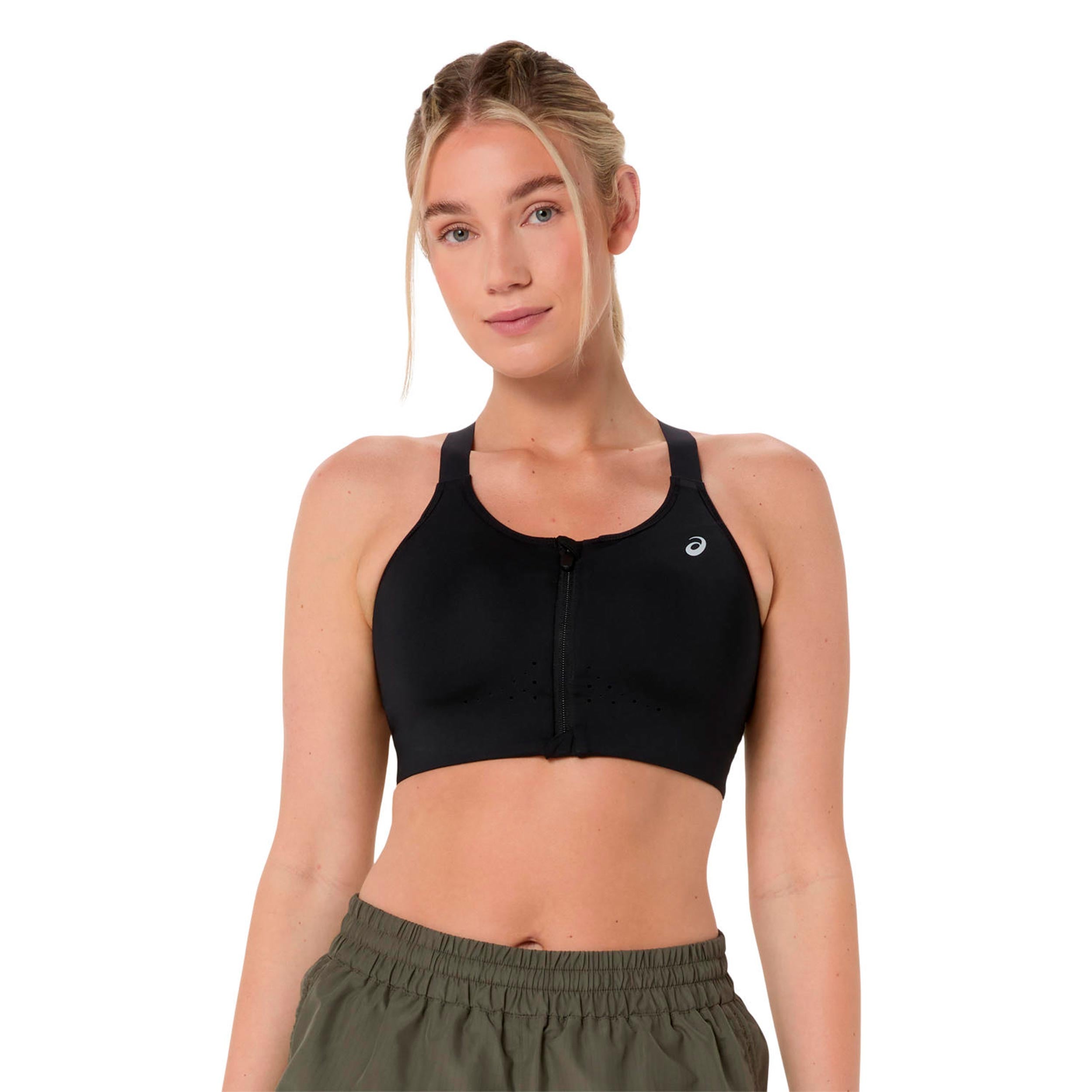 ASICS Road Combination Zip  Sujetador deportivo Mujeres - negro
