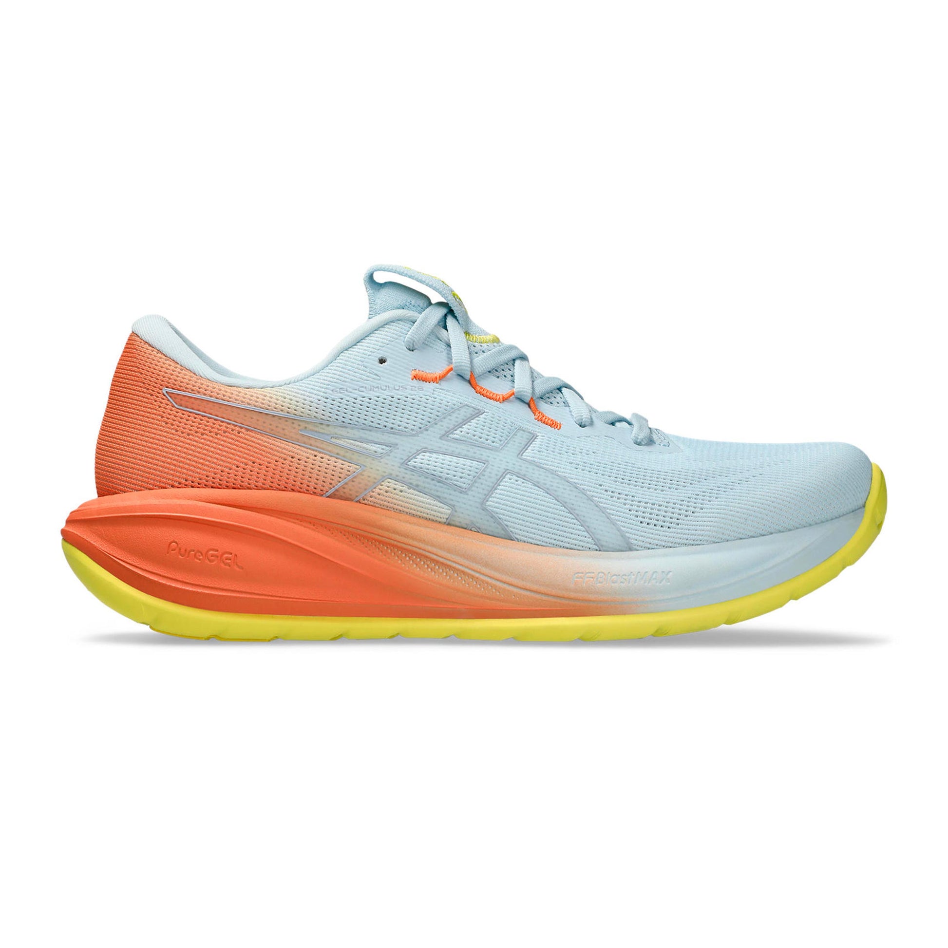 ASICS Gel-Cumulus 28 Sunny Sizzle Zapatilla neutral Hombres-azul claro, naranja