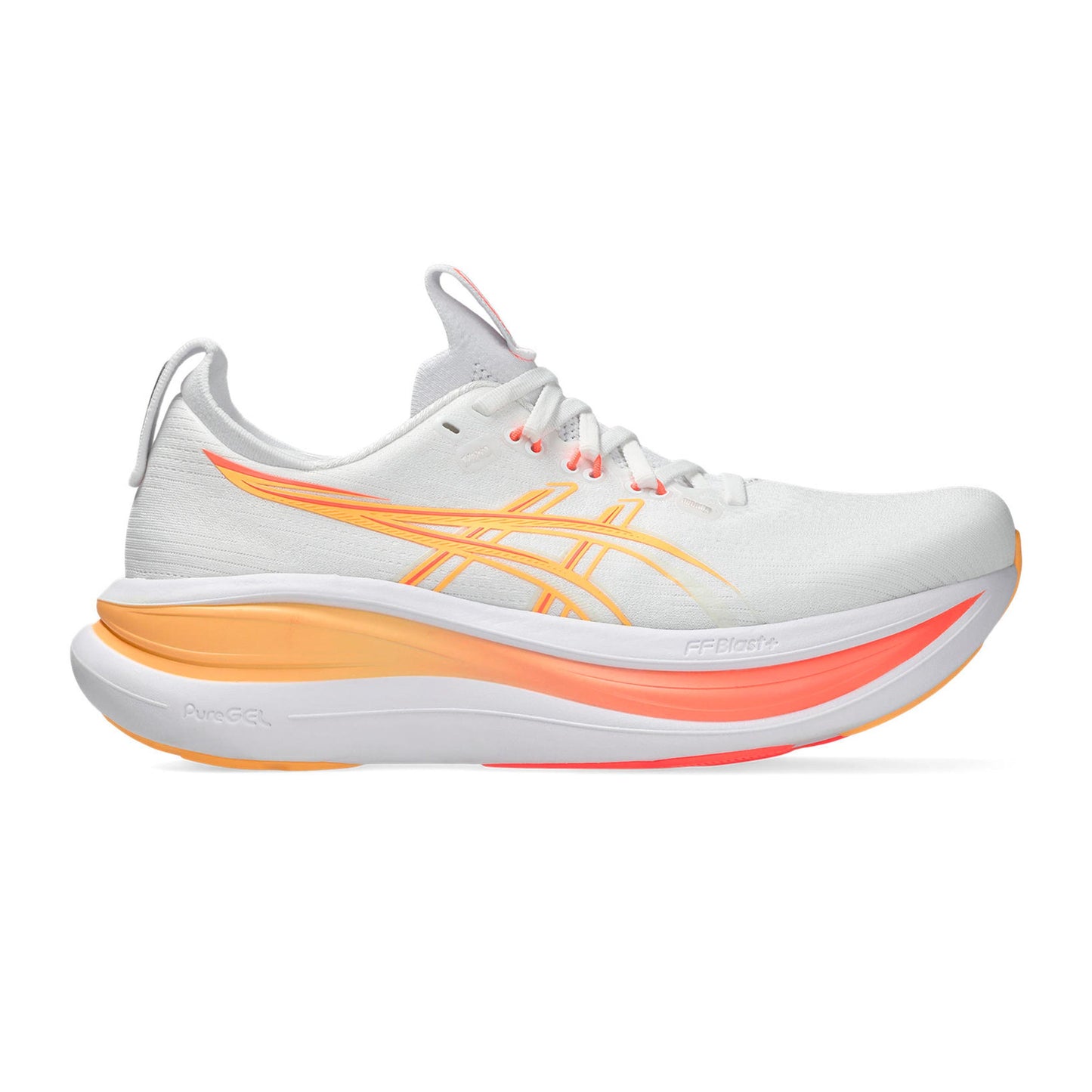 ASICS GEL-NIMBUS 28 Zapatilla neutral Mujeres - blanco, naranja