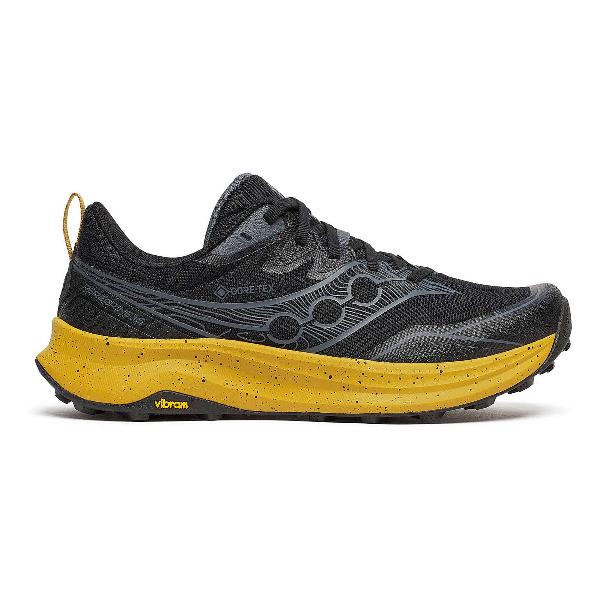 Saucony Peregrine 16 GTX Zapatilla trail Hombres - negro, amarillo