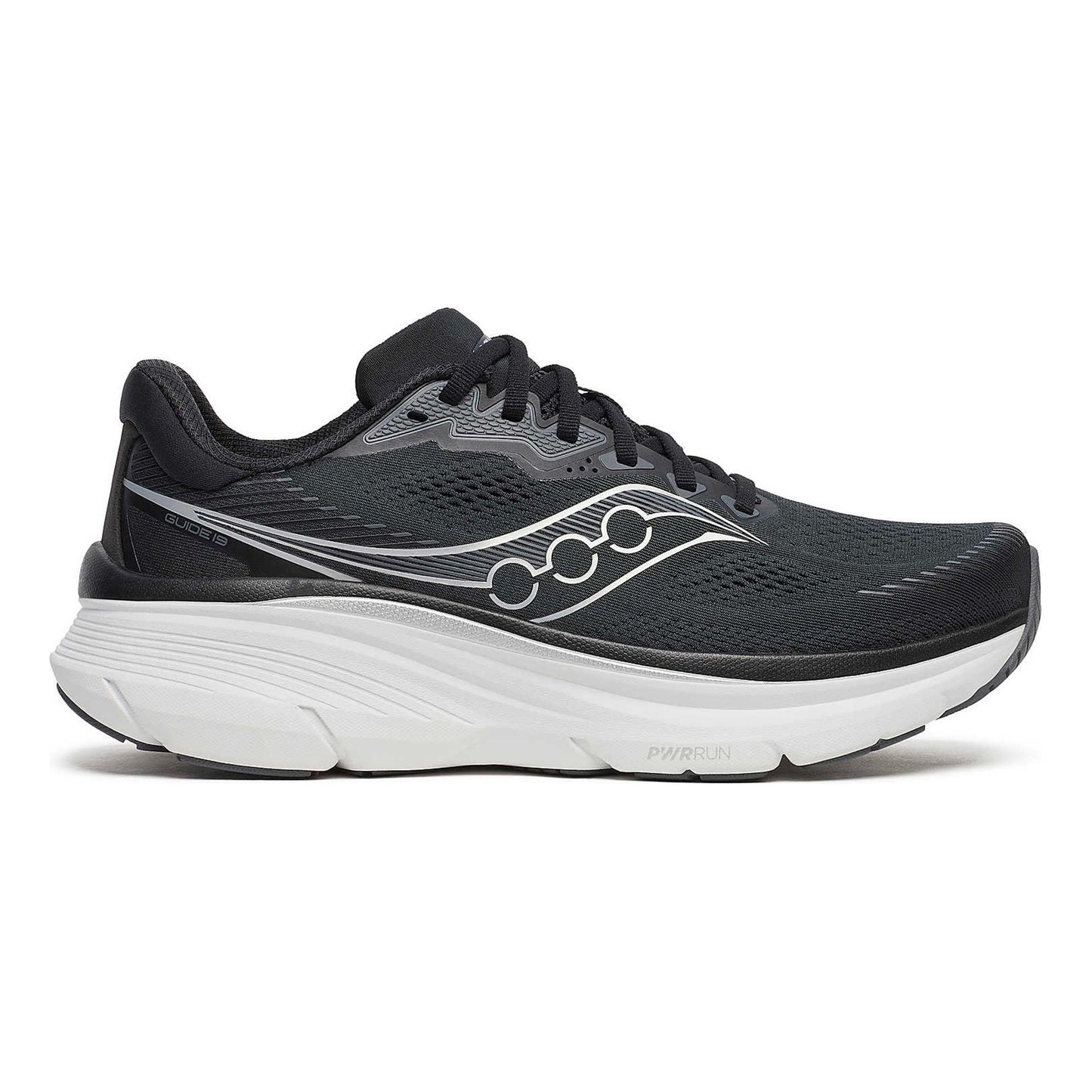 Saucony Guide 19 Zapatilla de estabilidad Hombres-negro, plateado
