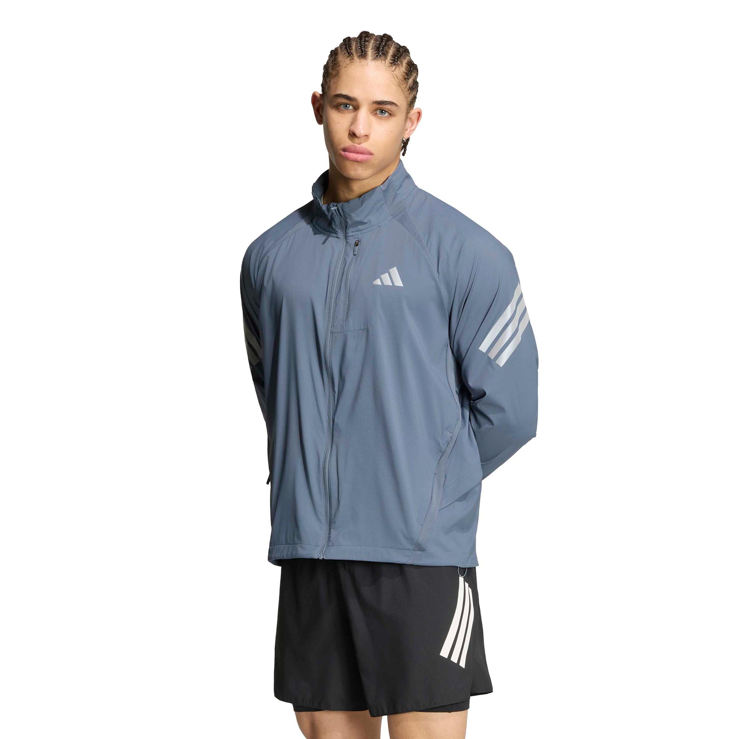 adidas adi365  Chaqueta para correr Hombres - azul-gris