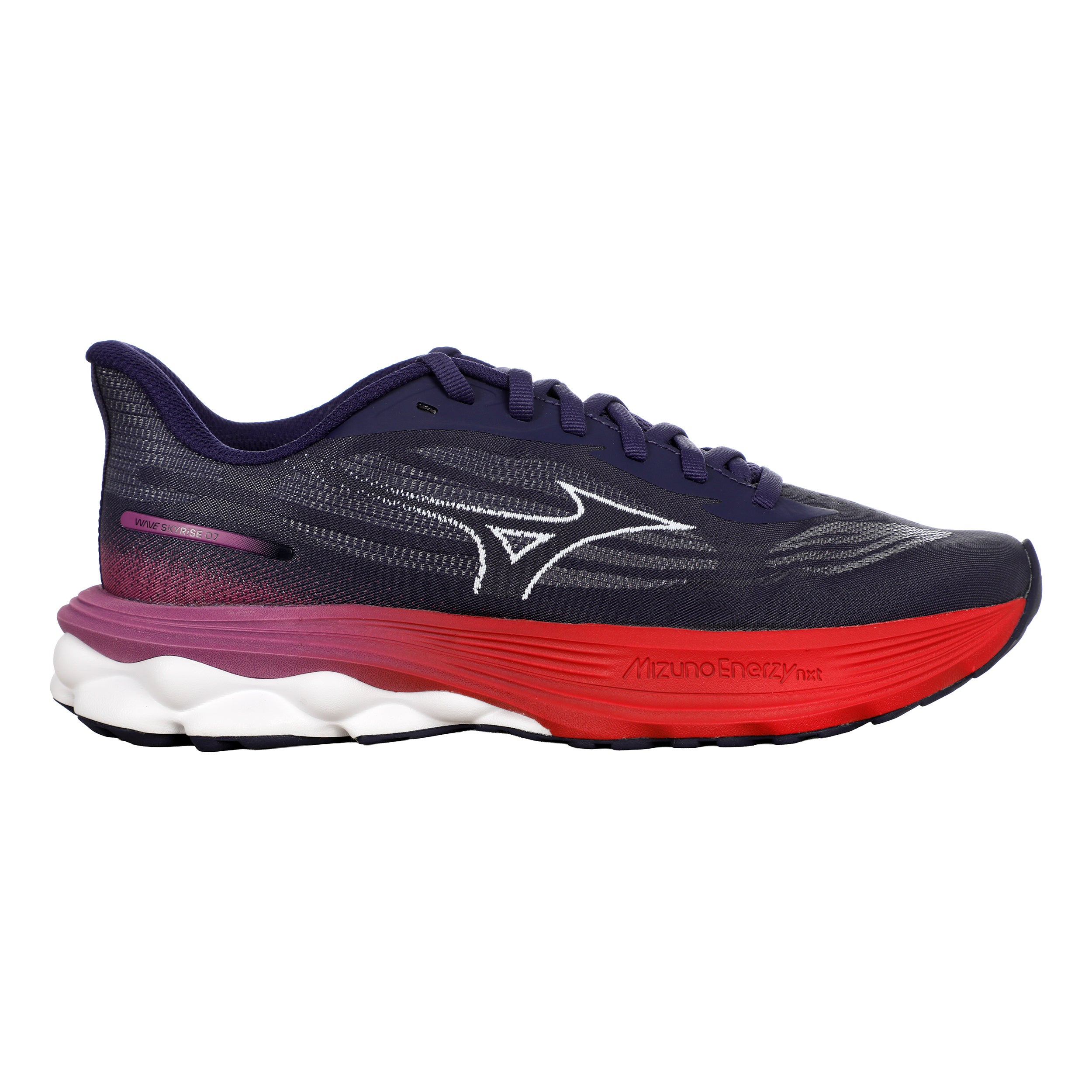 Mizuno Wave Skyrise 7  Zapatilla neutral Mujeres - azul oscuro, rojo