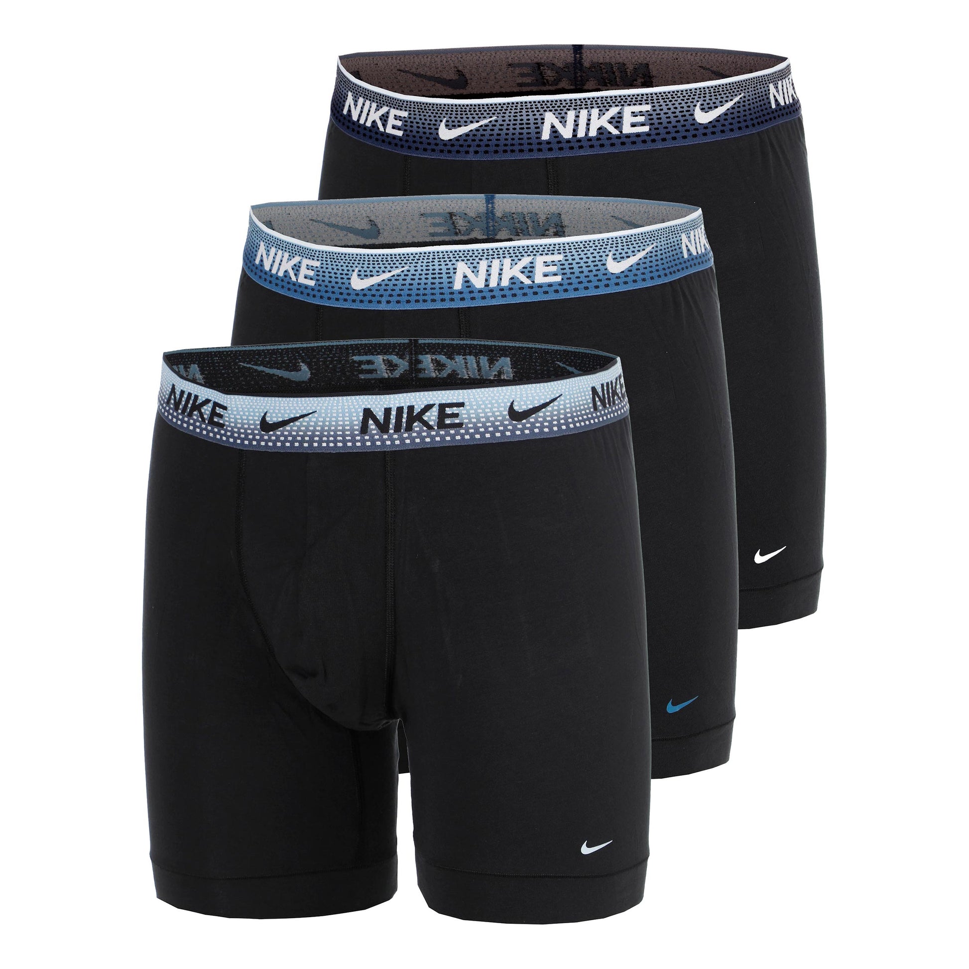 Nike Essential Cotton Stretch Boxer Brief Calzoncillos tipo bóxer - Pack de 3 Hombres-negro, azul