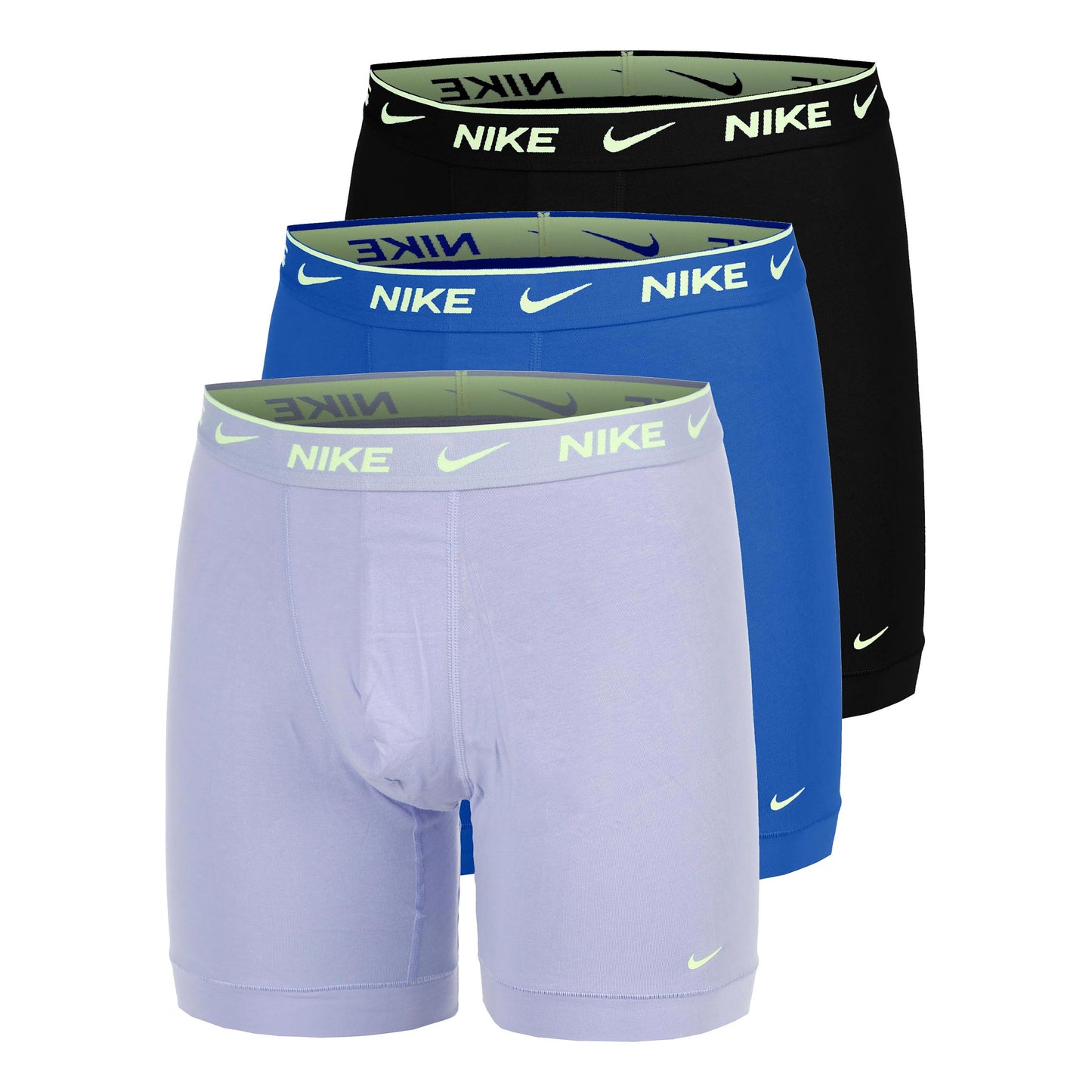 Nike Essential Cotton Stretch Boxer Brief Calzoncillos tipo bóxer - Pack de 3 Hombres-lila, azul