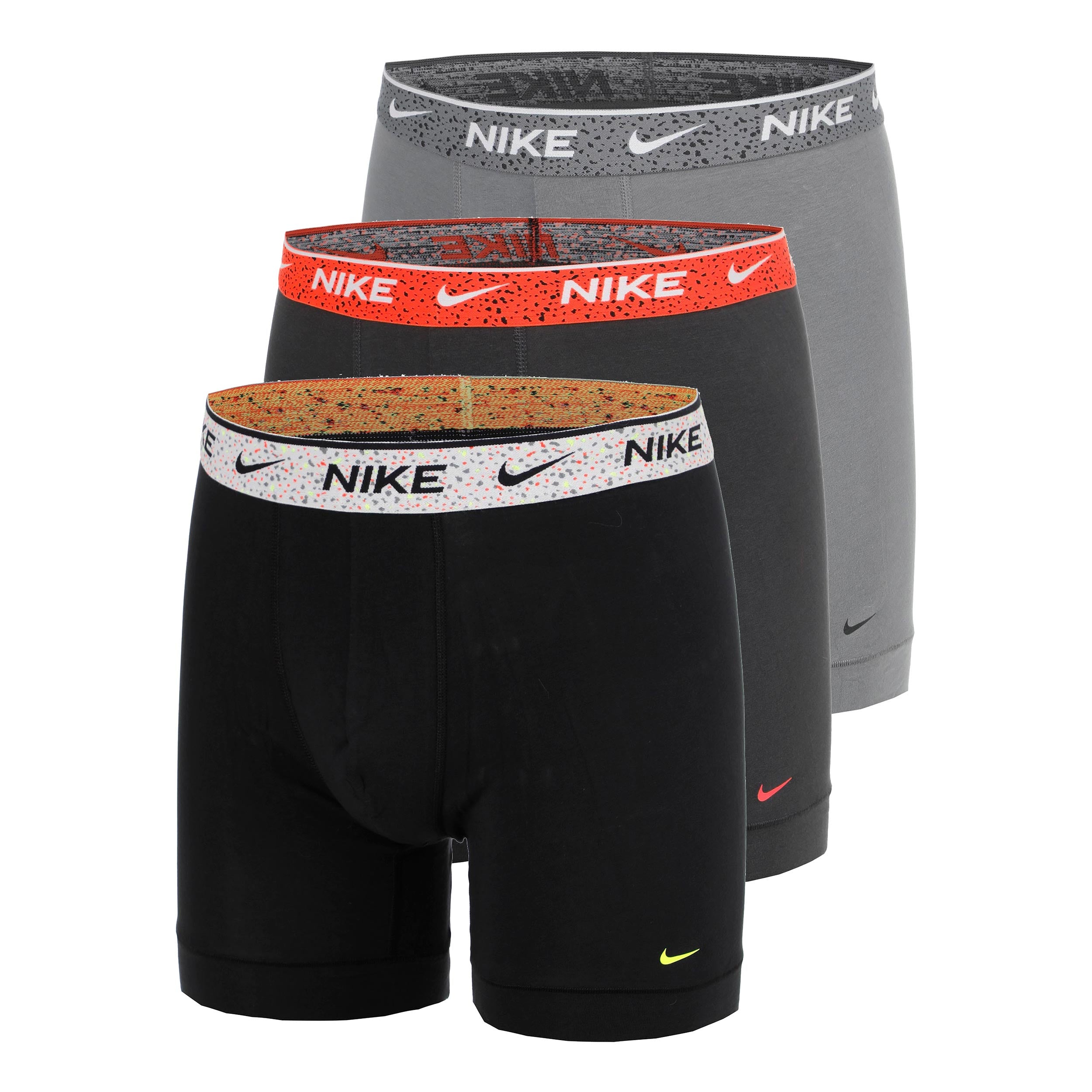 Nike Essential Cotton Stretch Boxer Brief Calzoncillos tipo bóxer - Pack de 3 Hombres-negro, antracita