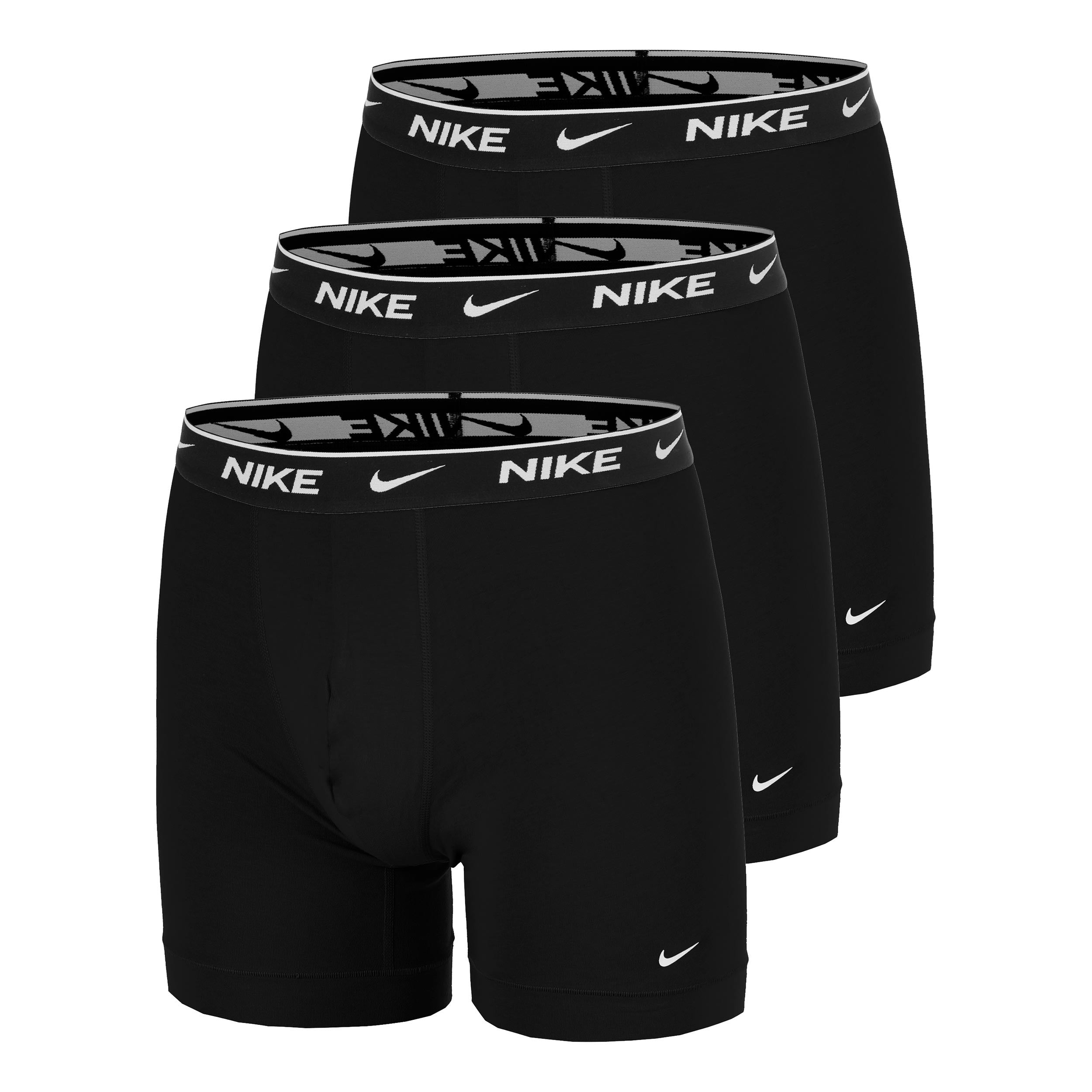 Nike Essential Cotton Stretch Boxer Brief Calzoncillos tipo bóxer - Pack de 3 Hombres-negro, negro