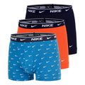 Essential Cotton Stretch Trunk Calzoncillos tipo bóxer Pack de 3 Hombres - azul claro, naranja