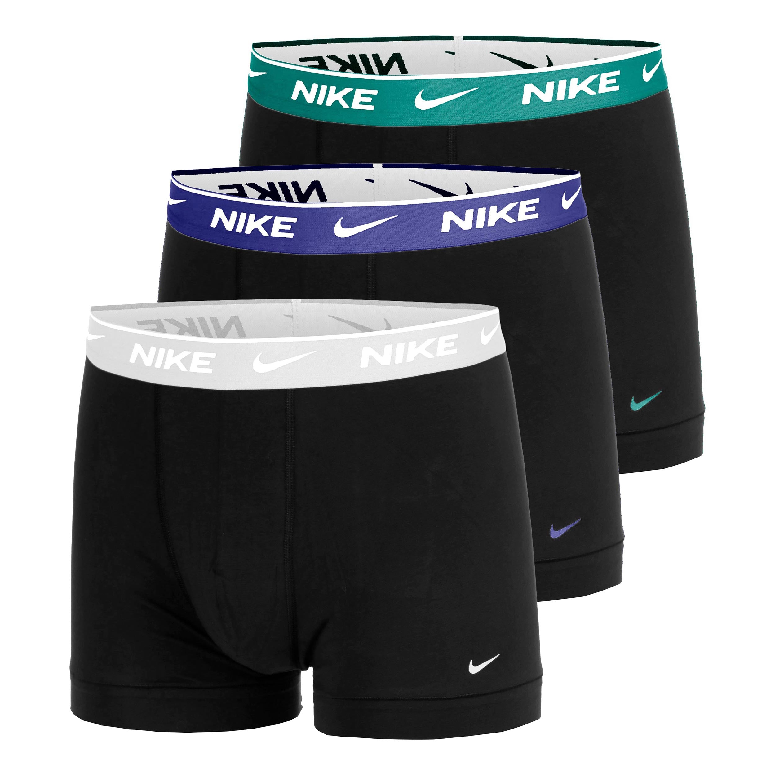 Nike Essential Cotton Stretch Trunk Calzoncillos tipo bóxer Pack de 3 Hombres - negro, azul