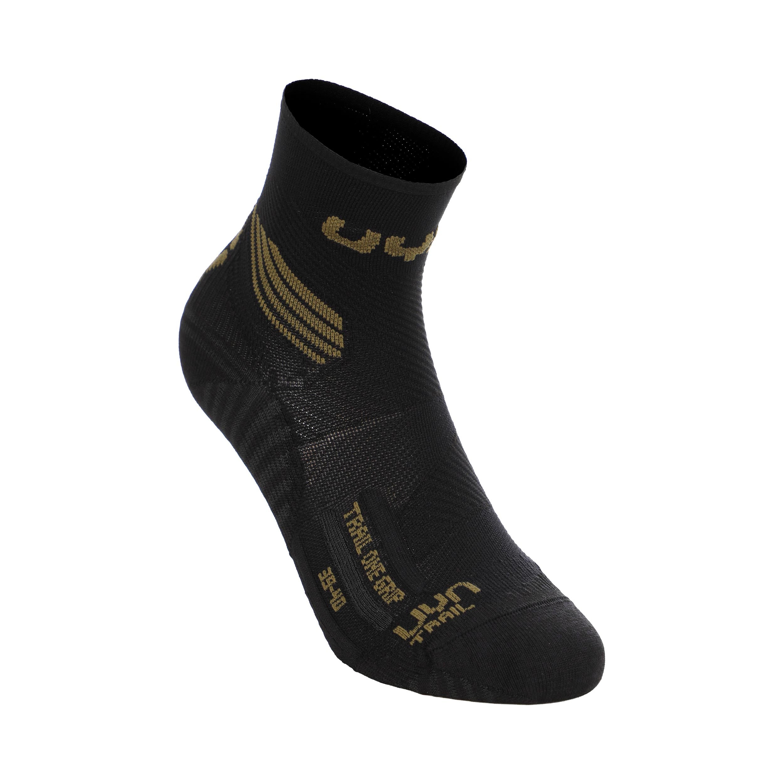 UYN Trail One Grip Calcetines para correr Hombres - negro, oliva