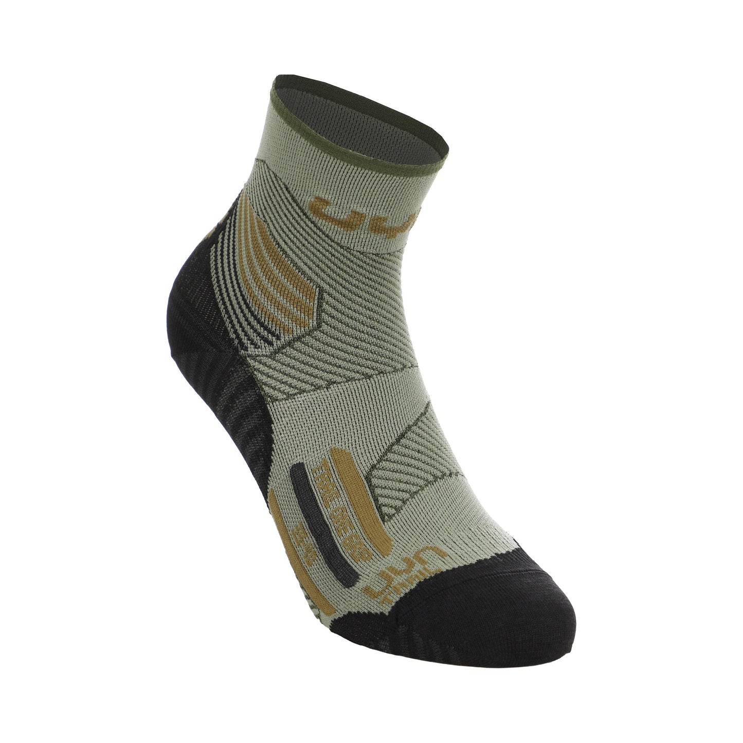 UYN Trail One Grip Calcetines para correr Hombres - verde, negro
