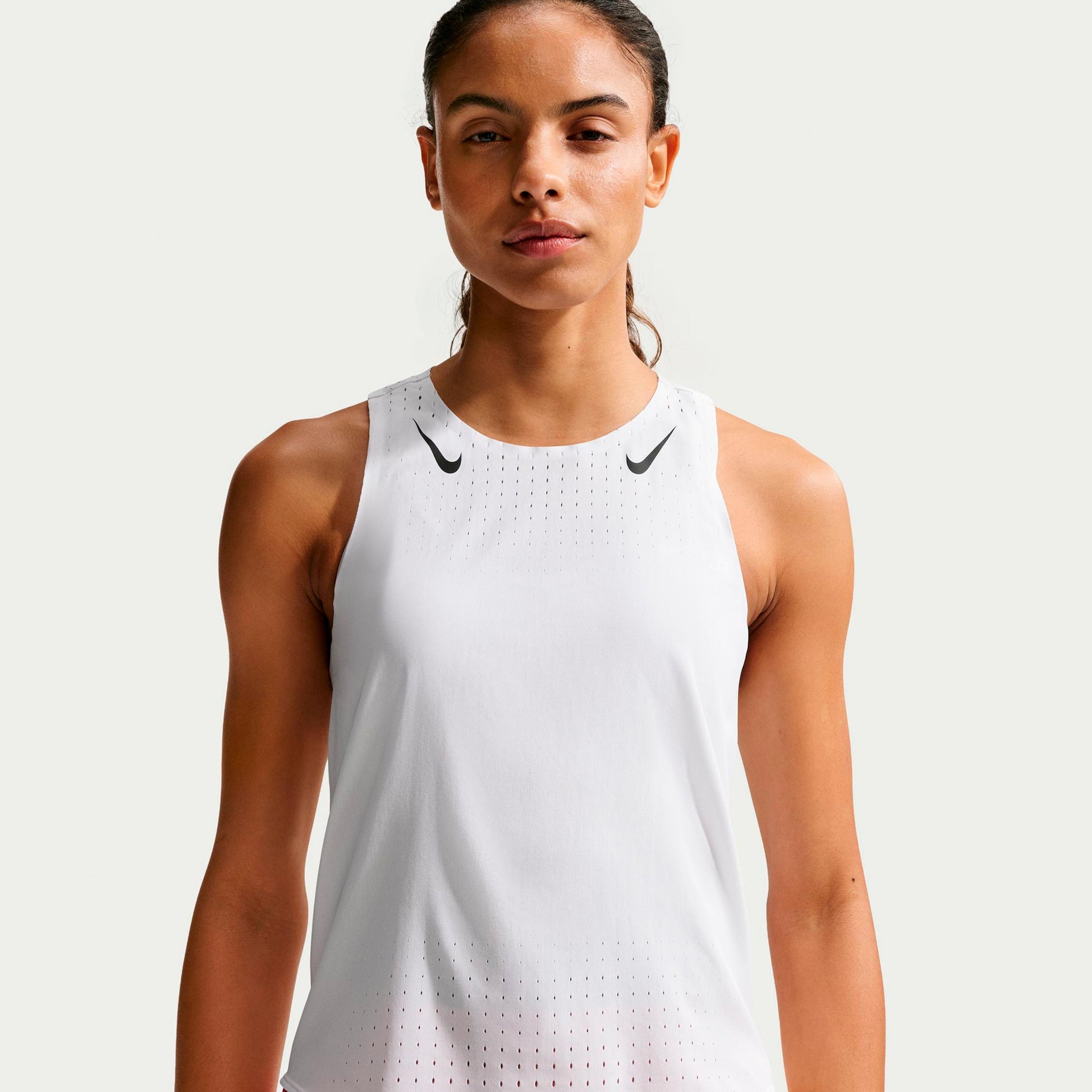 Nike AeroSwift Camiseta de running Mujeres - blanco, negro