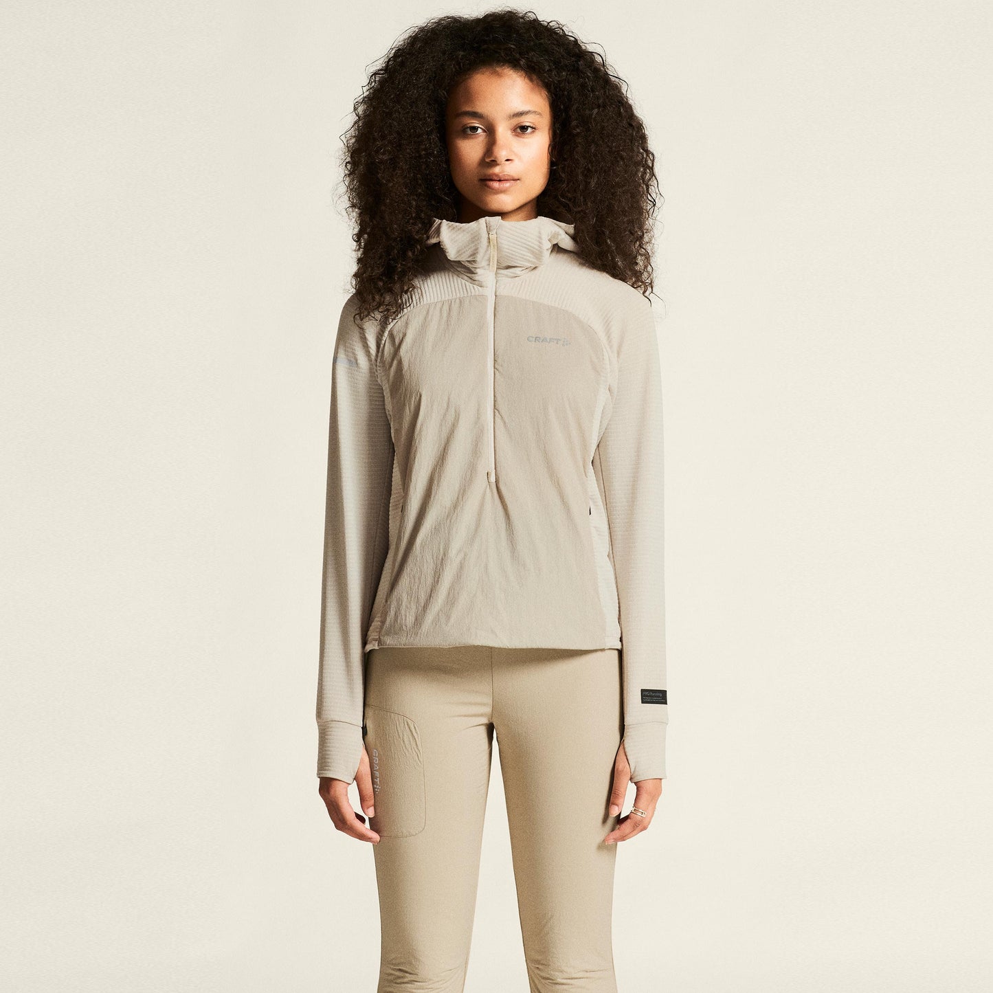 Craft SubZ Light Sudadera con cremallera Mujeres - beige