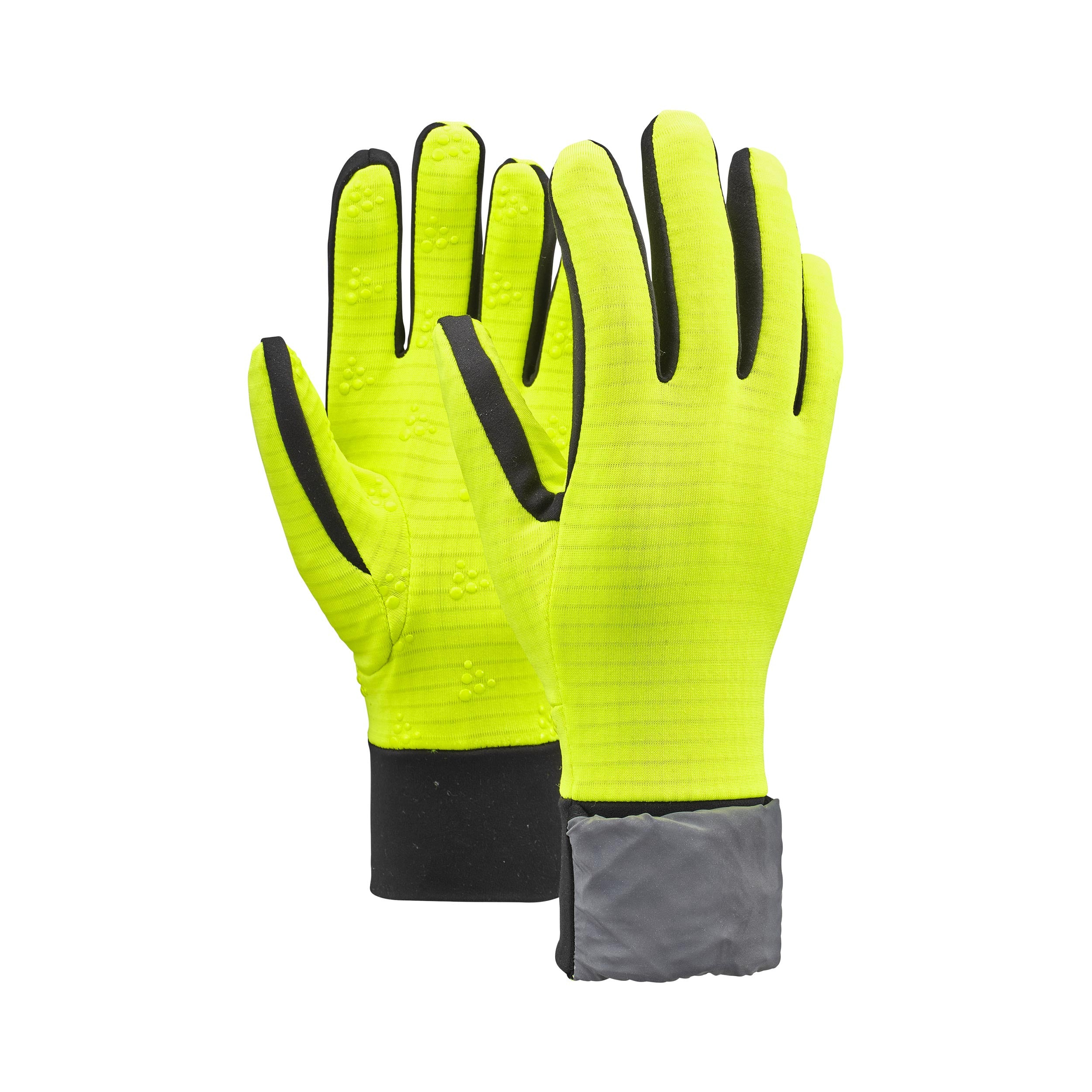 Craft Essence Hybrid Guantes de correr Unisex - amarillo neón, plateado