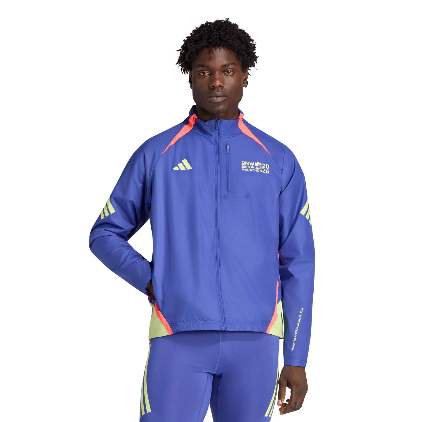 adidas BMW Berlin Chaqueta para correr Hombres - azul, amarillo