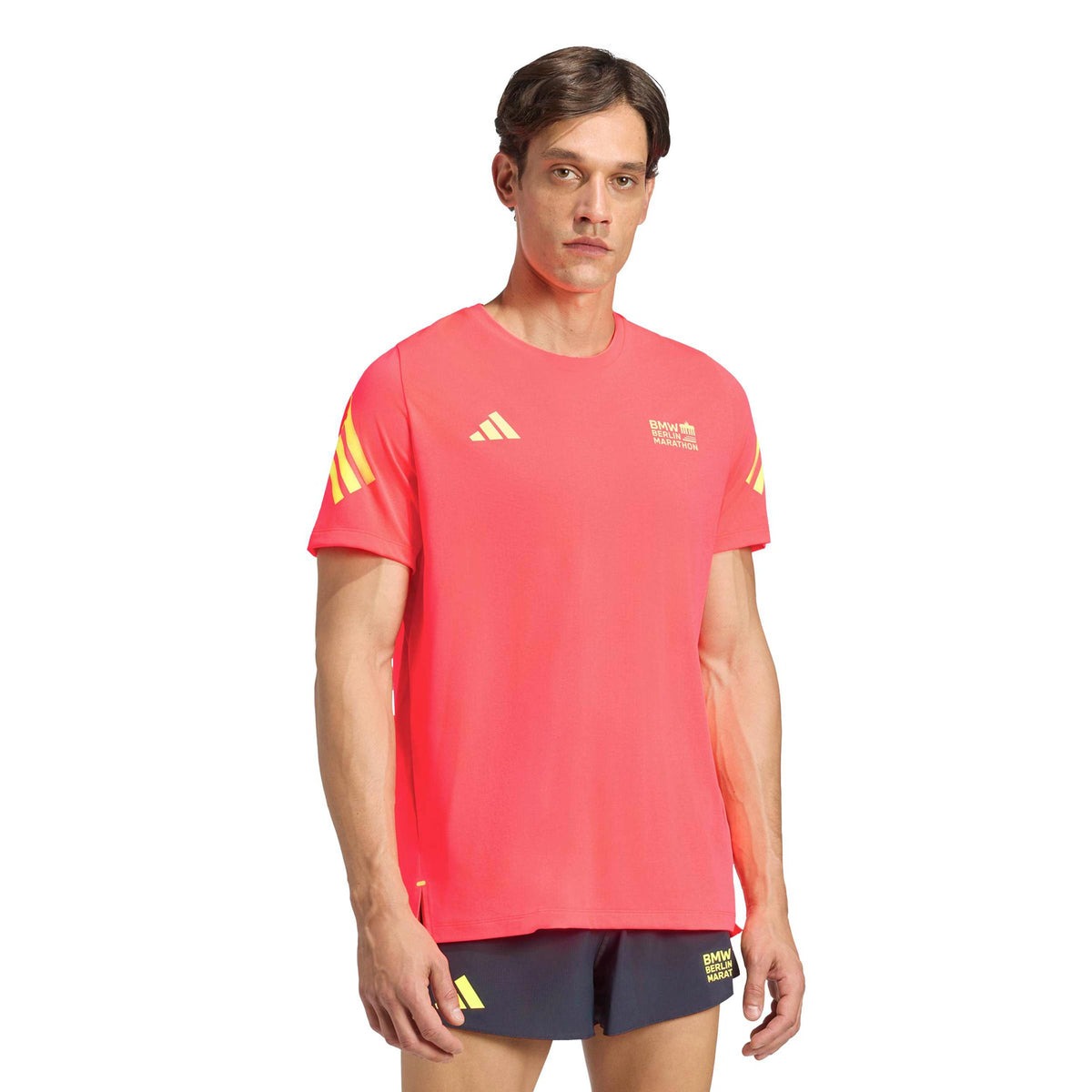 adidas BMW Berlin Camiseta de running Hombres - coral, amarillo