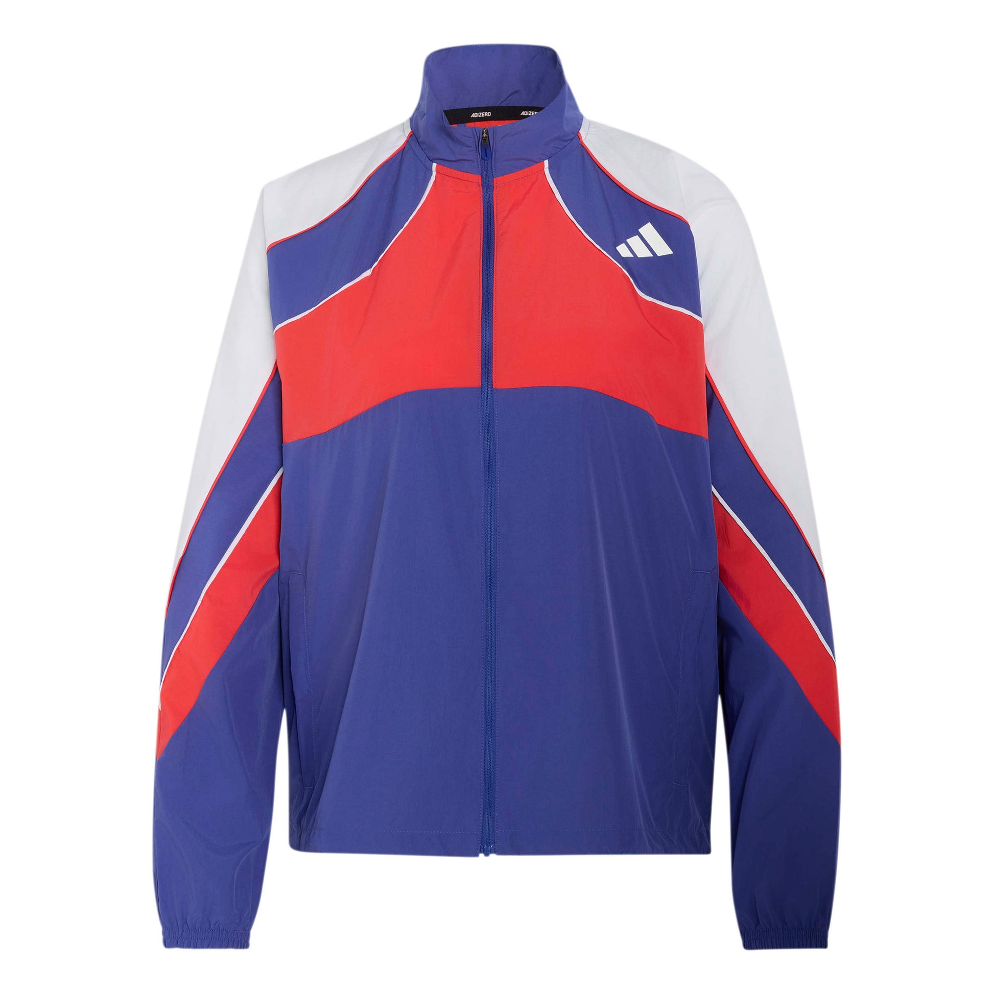 adidas adizero Archive Chaqueta para correr Mujeres - azul, rojo