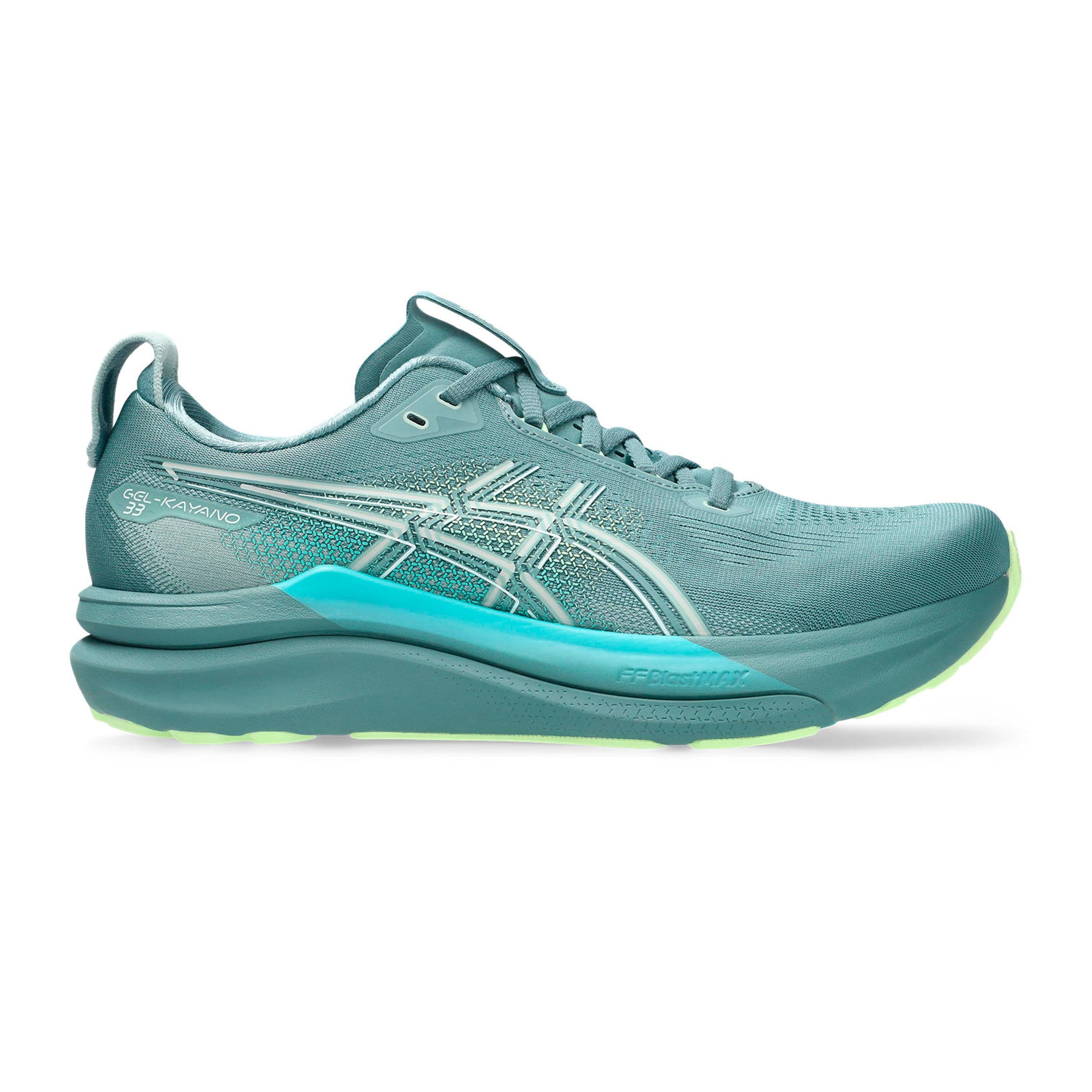 ASICS GEL-KAYANO 33 Zapatilla de estabilidad Hombres - turquesa, amarillo
