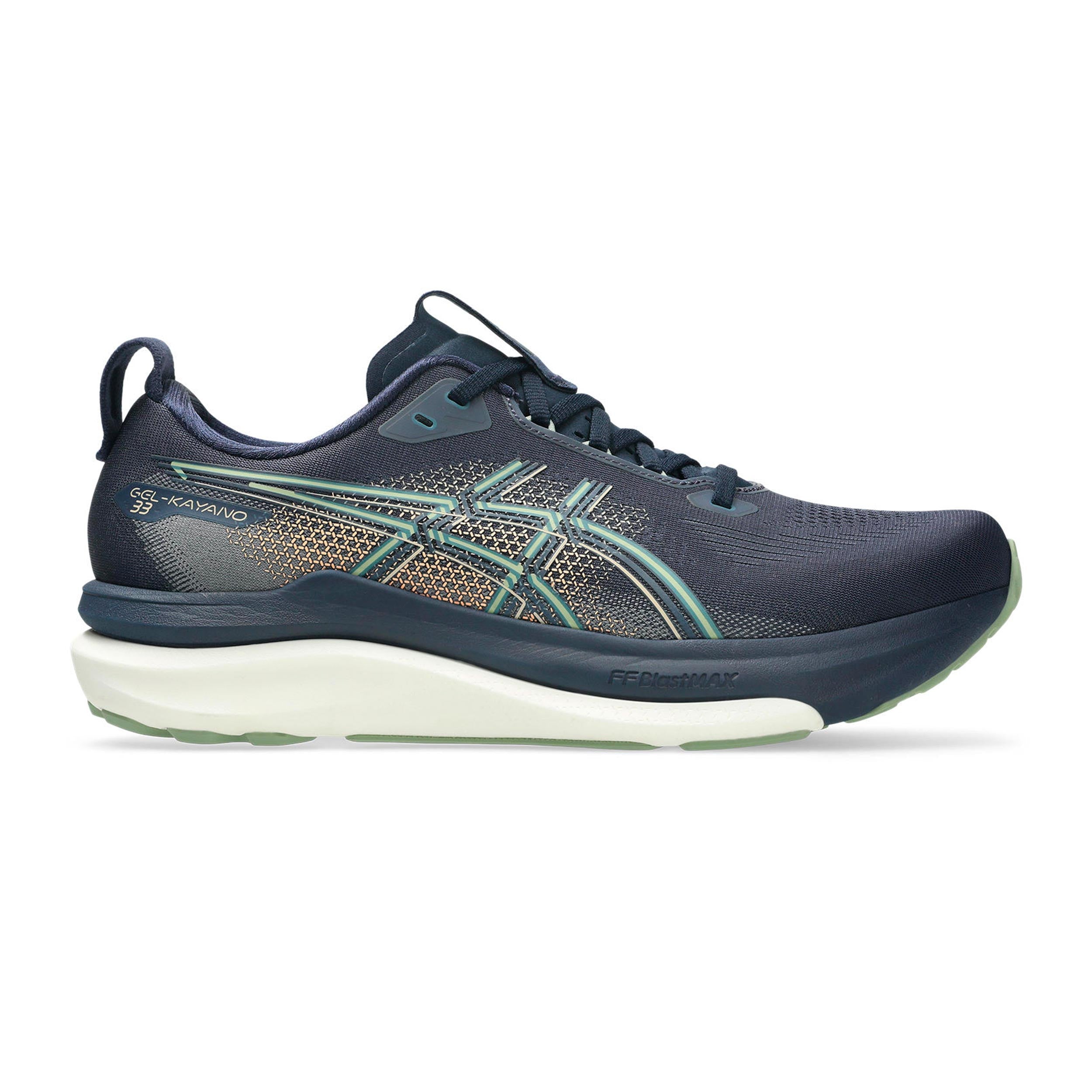 ASICS GEL-KAYANO 33 Zapatilla de estabilidad Hombres - azul oscuro, caqui