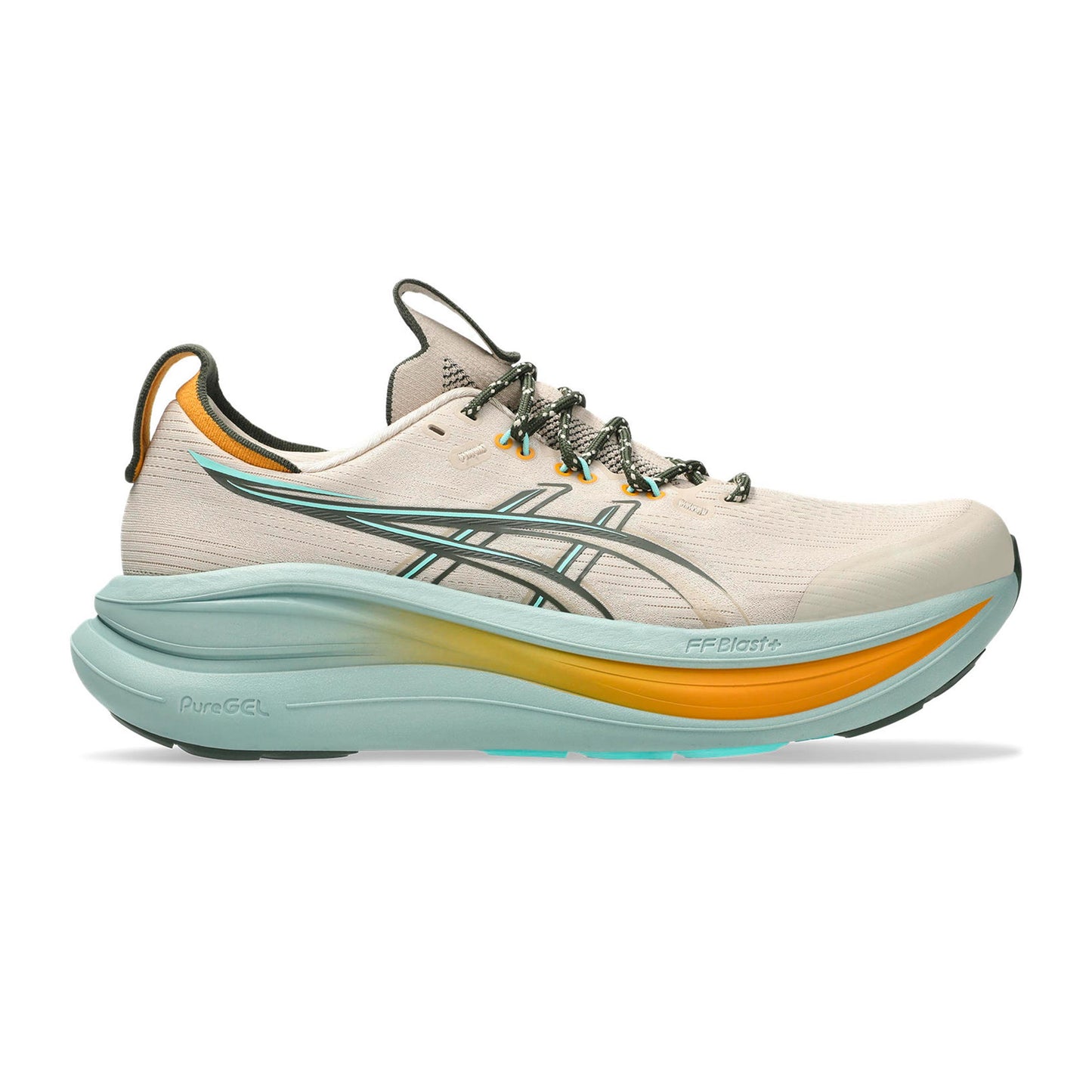 ASICS GEL-NIMBUS 28 TR Zapatilla neutral Hombres - beige, turquesa