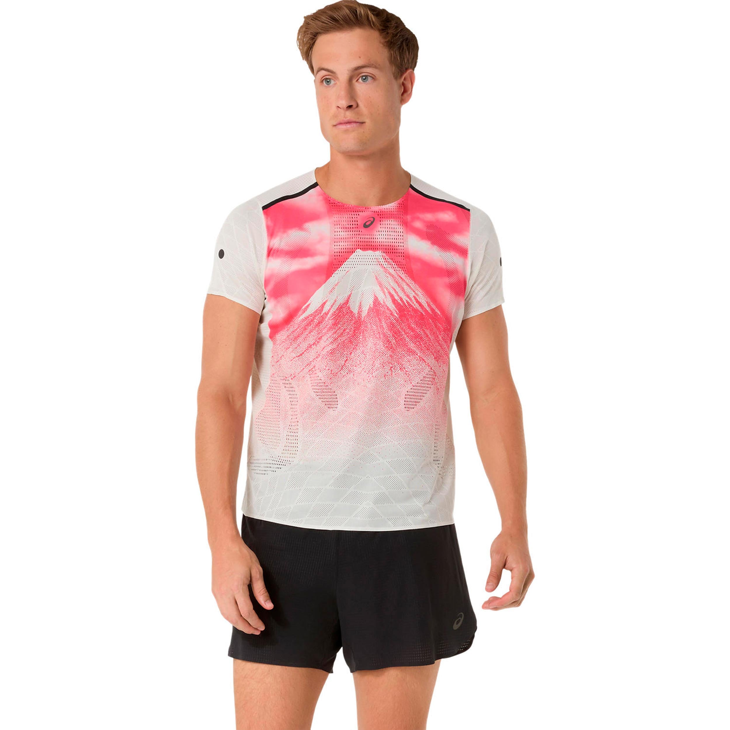 ASICS Fujitrail Elite Graphic  Camiseta de running - crema, coral