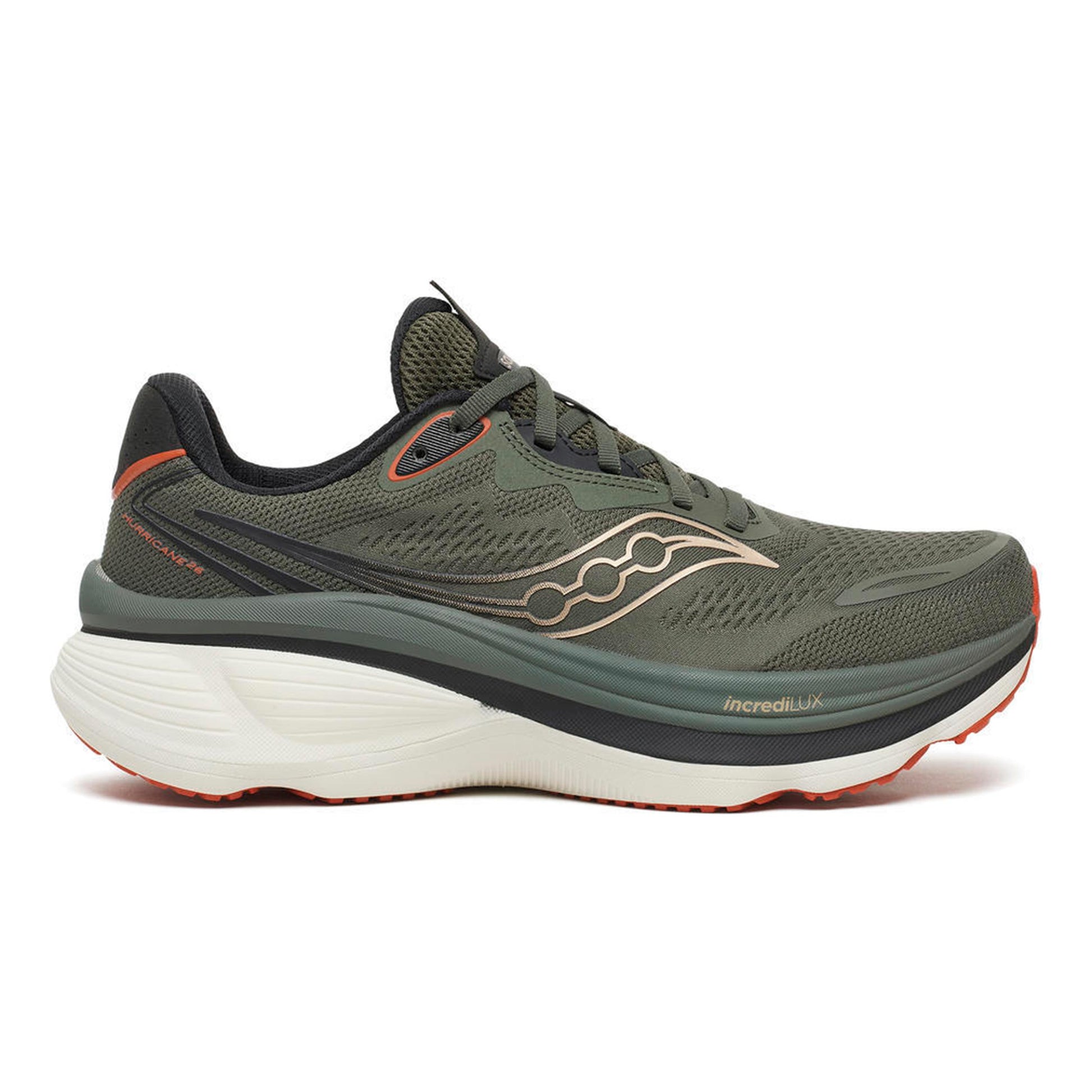 Saucony Hurricane 26 Zapatilla de estabilidad Hombres - oliva, negro