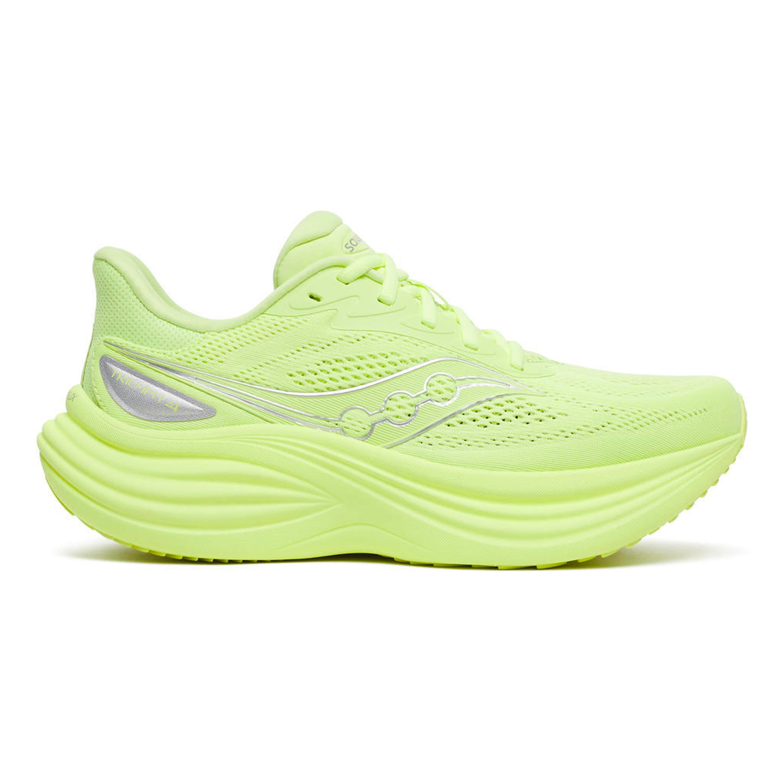 Saucony Triumph 24 Zapatilla neutral Mujeres - amarillo neón, plateado
