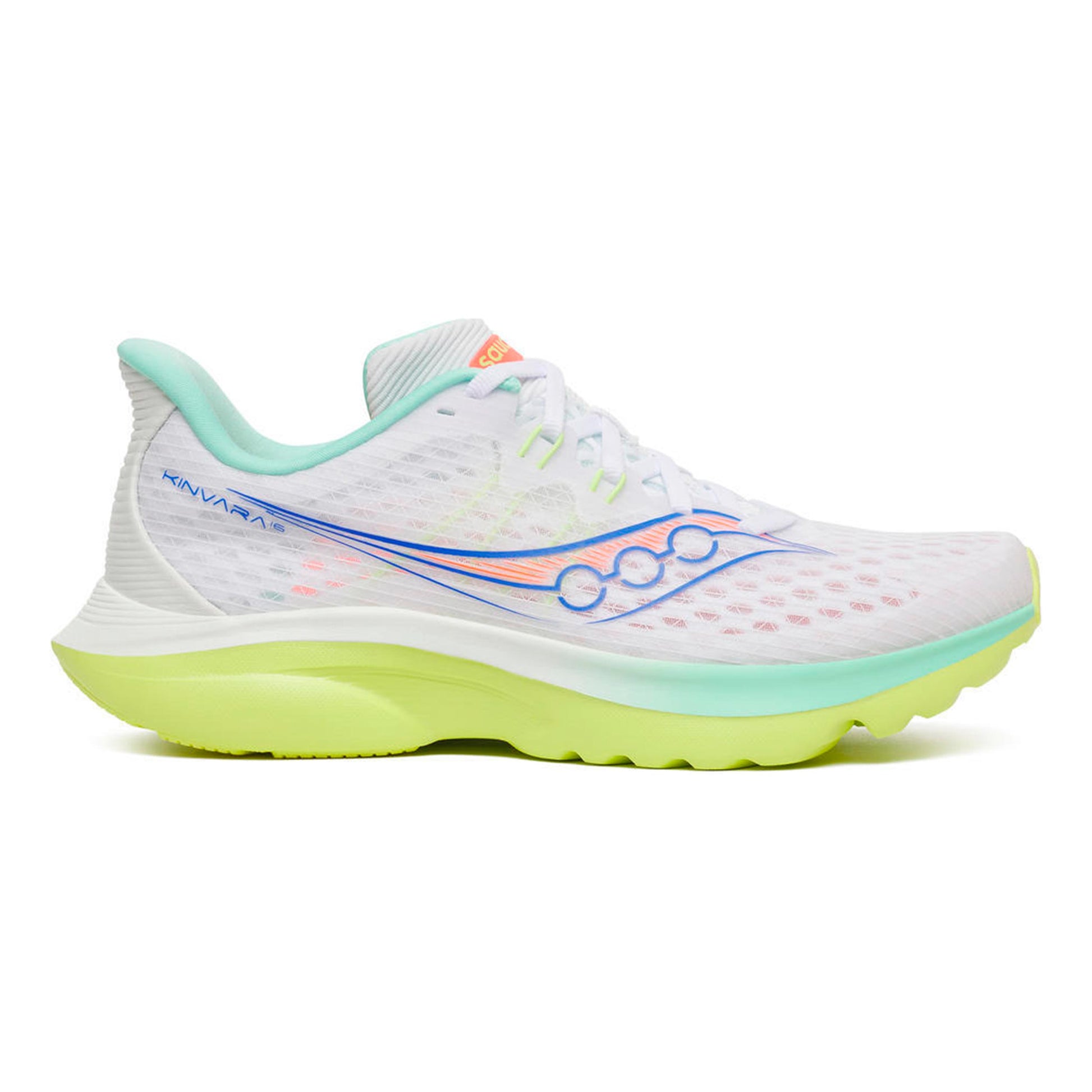 Saucony Kinvara 16 Zapatilla neutral Mujeres - blanco, amarillo neón