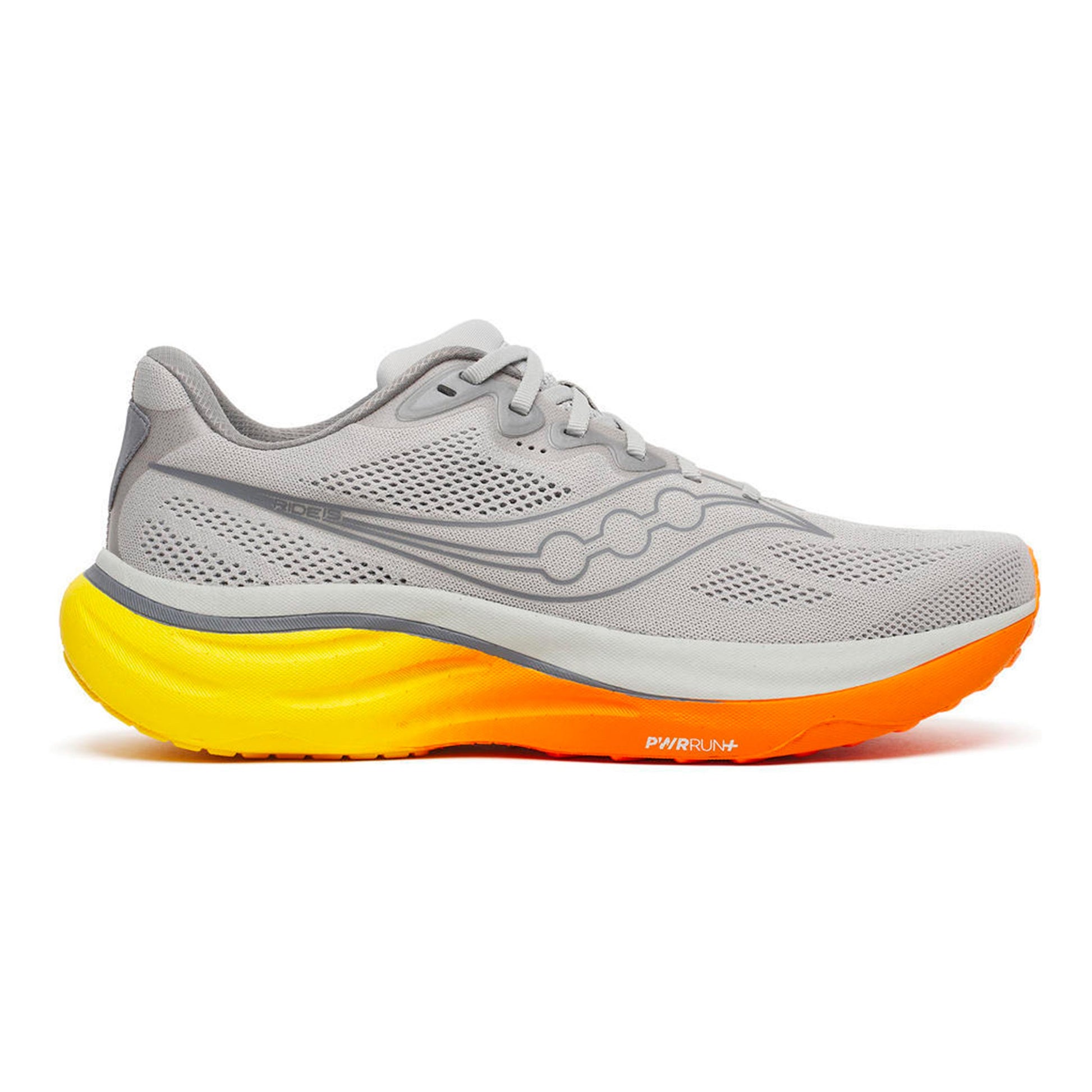 Saucony Ride 19 Zapatilla neutral Hombres - gris, naranja