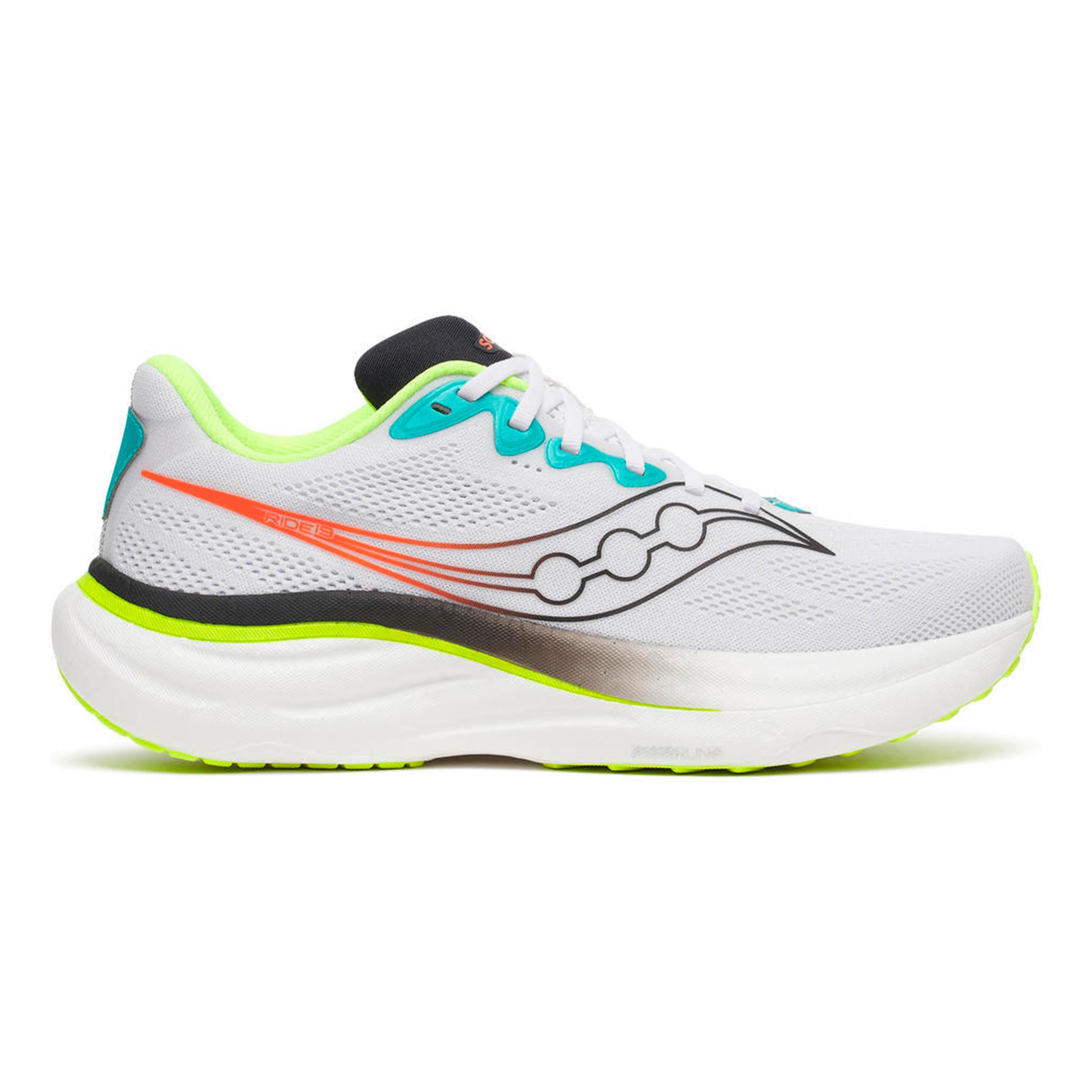 Saucony Ride 19 Zapatilla neutral Hombres - blanco, multicolor