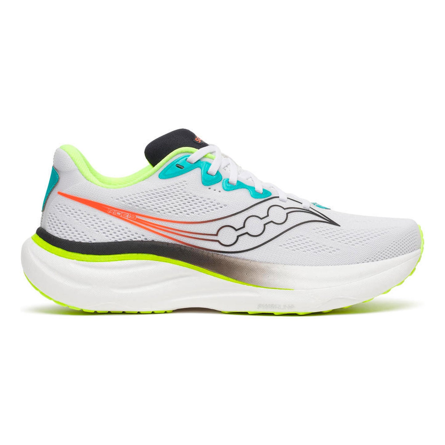 Saucony Ride 19 Zapatilla neutral Hombres - blanco, multicolor