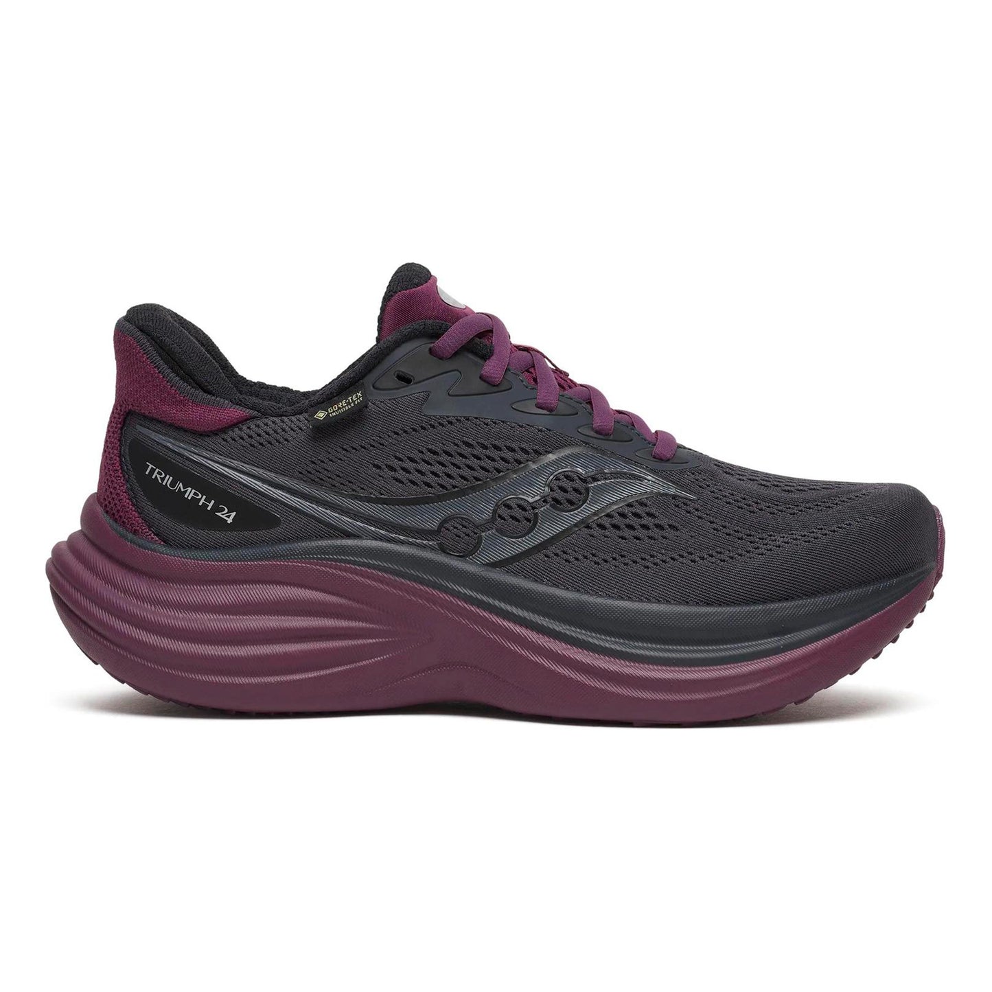 Saucony Triumph 24 GTX Zapatilla neutral Mujeres - negro, rojo vino