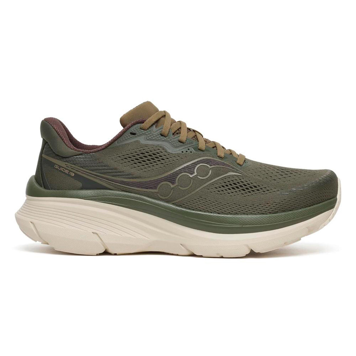 Saucony Guide 19 Zapatilla de estabilidad Hombres - oliva, crema