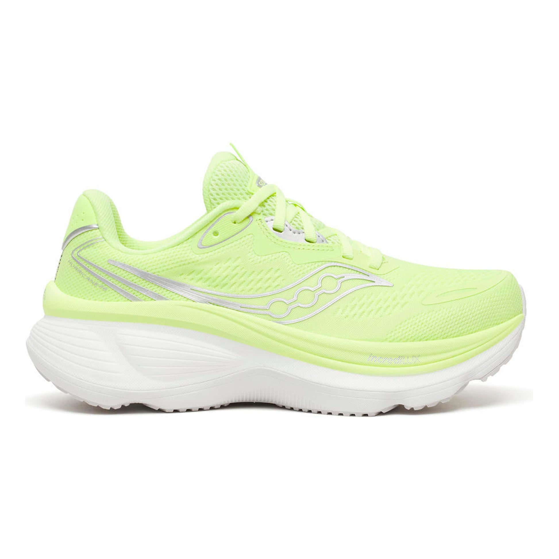 Saucony Hurricane 26 Zapatilla de estabilidad Mujeres - amarillo neón, plateado