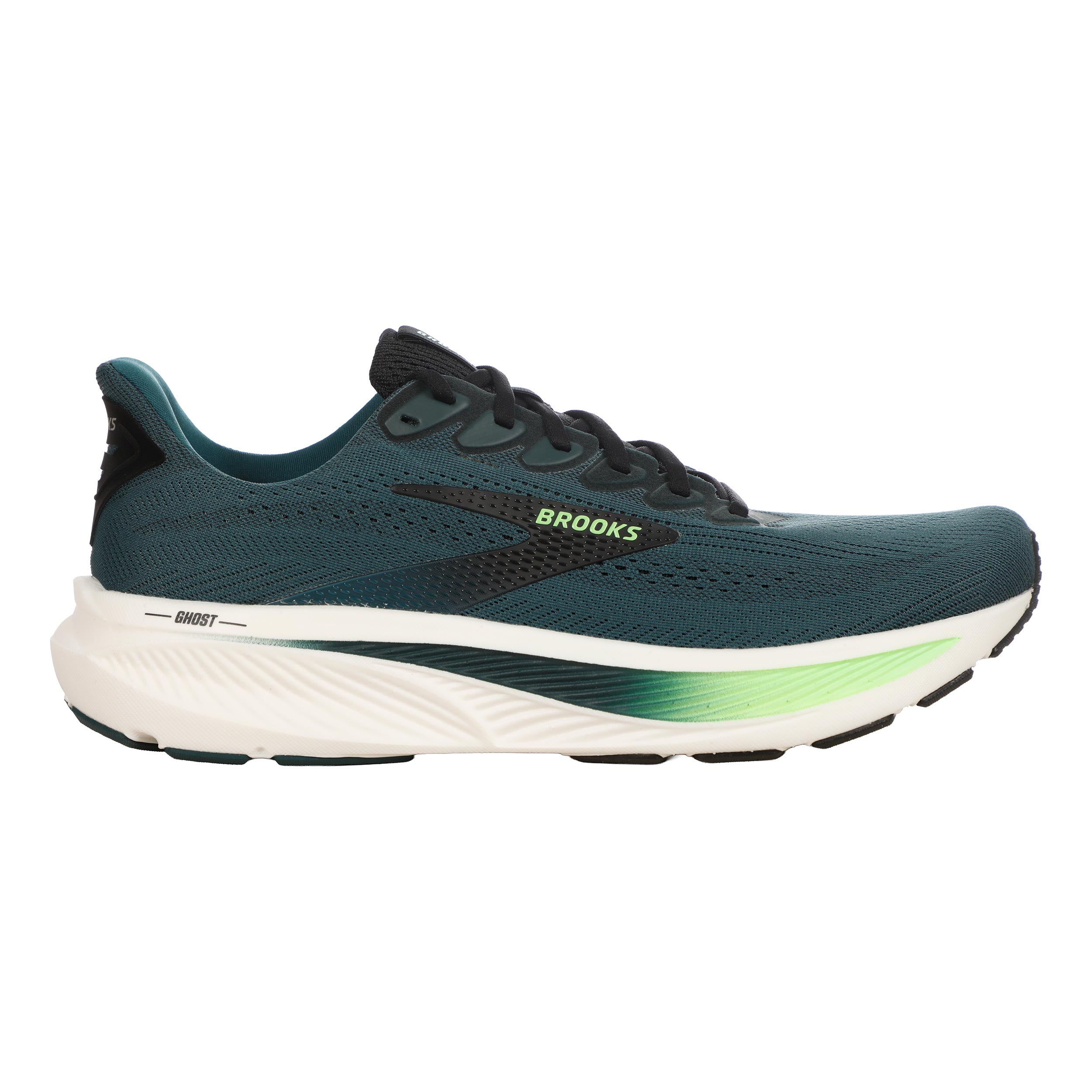 Brooks Ghost 17 Zapatilla neutral Hombres - verde oscuro, negro