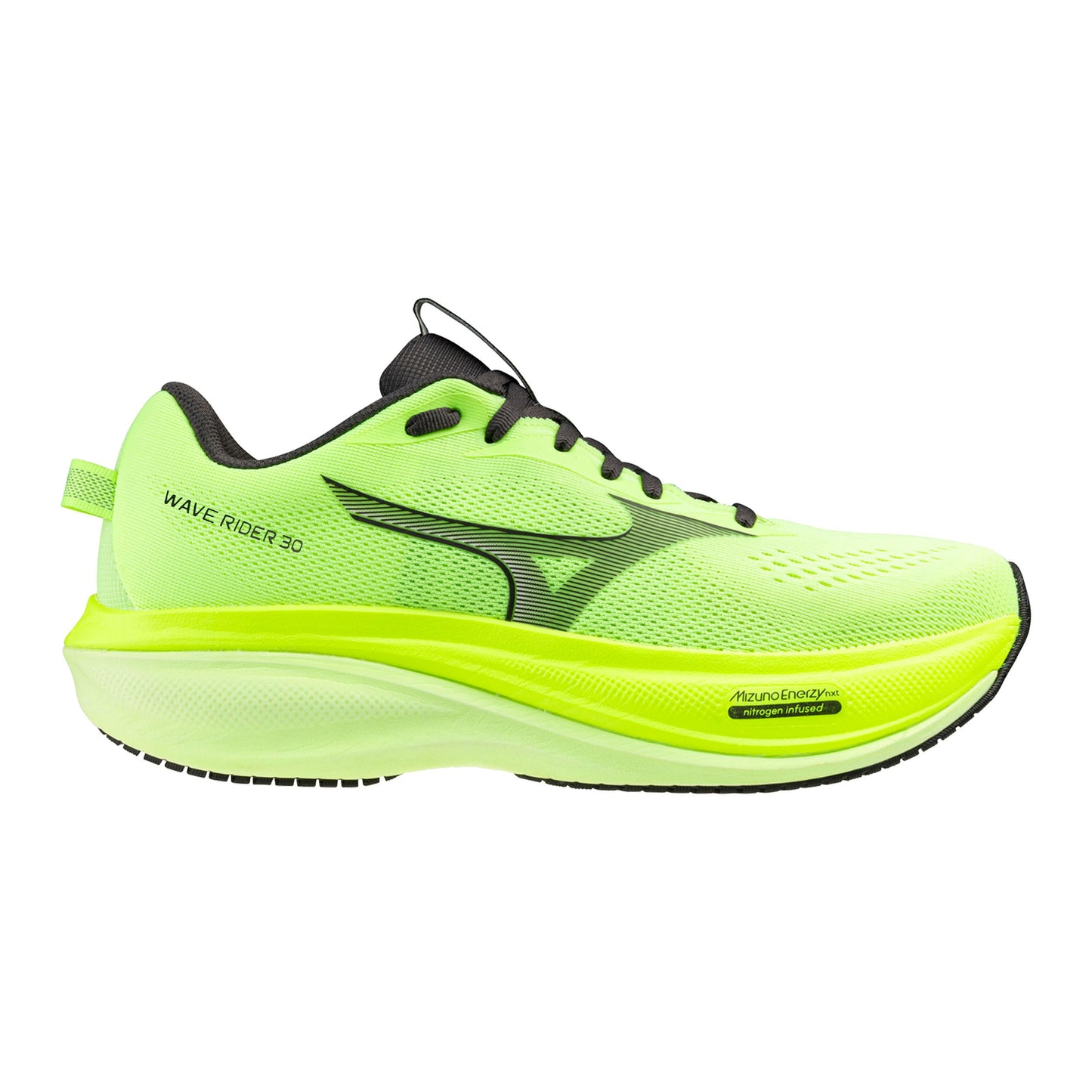 Mizuno Wave Rider 30  Zapatilla neutral Hombres - amarillo neón, negro