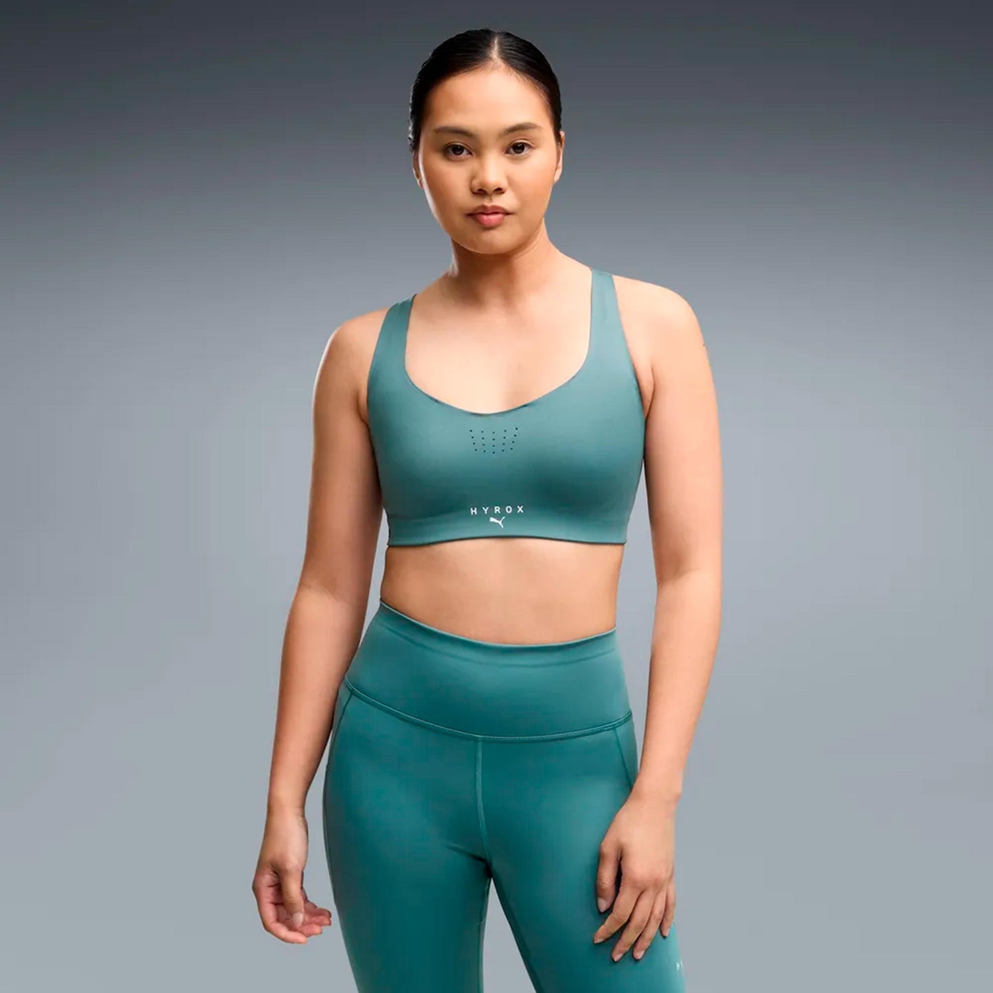 Puma HYROX PWRMODE  Sujetador deportivo Mujeres - verde