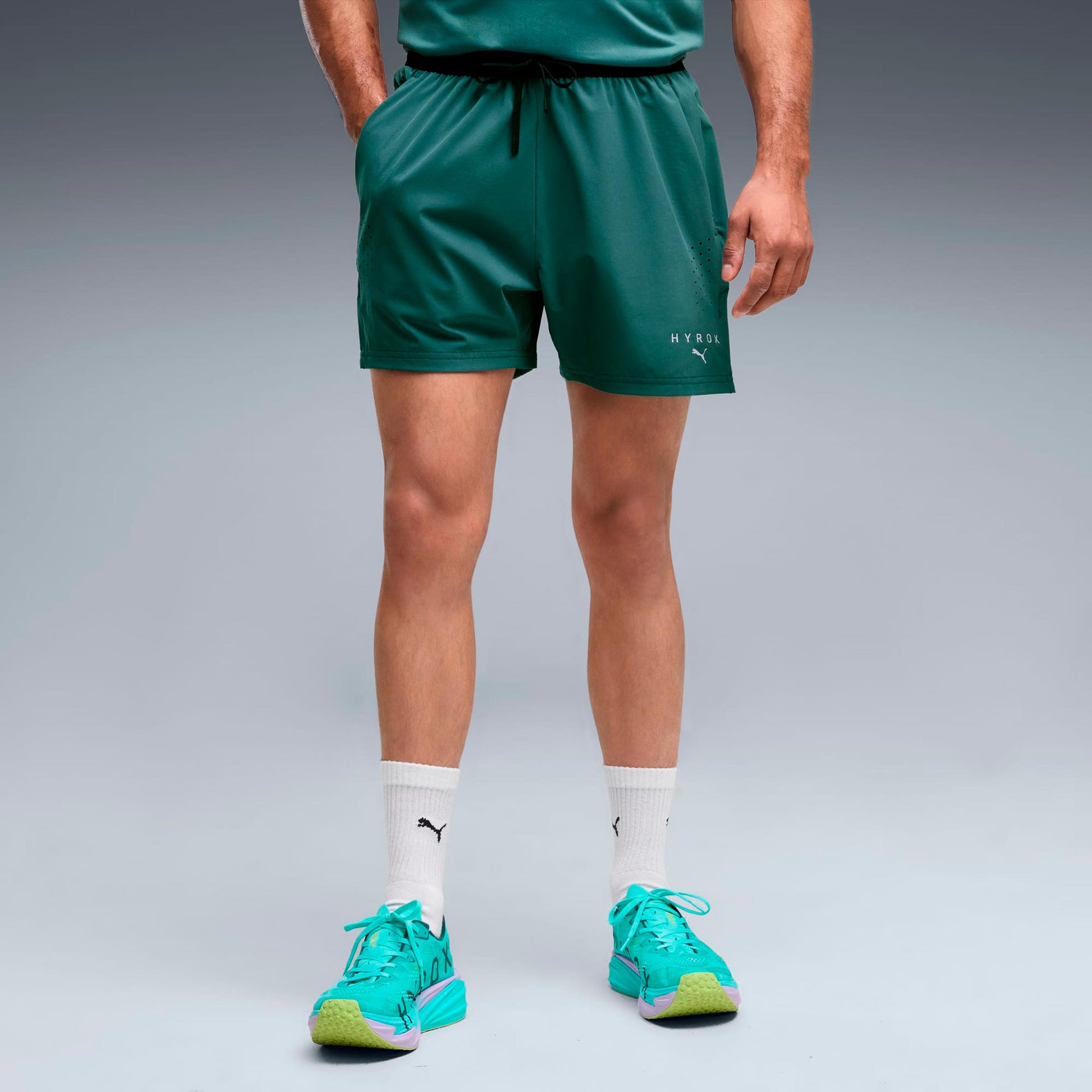 Puma HYROX PWRMODE 5in  Pantalones cortos Hombres - verde