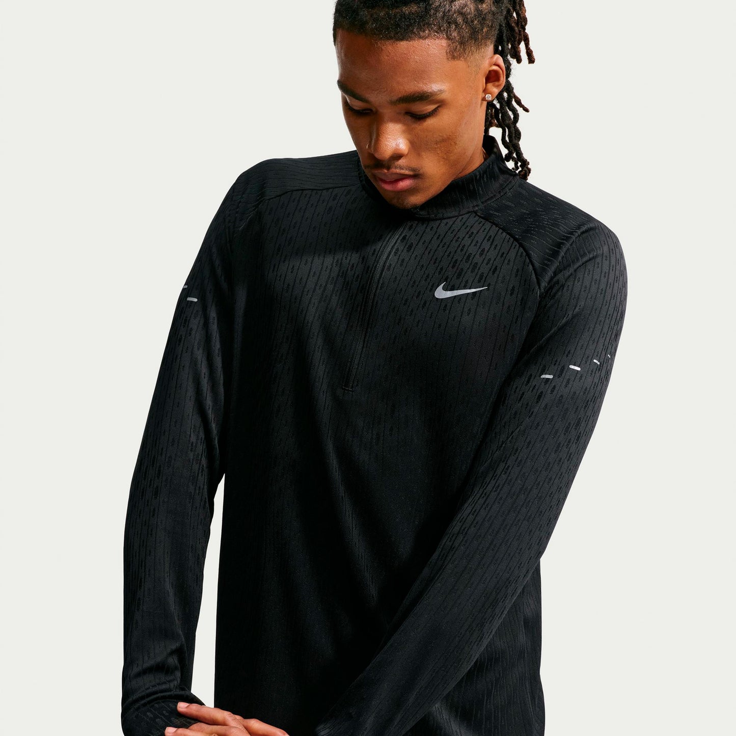 Nike Stride  Camiseta de running Hombres - negro, plateado