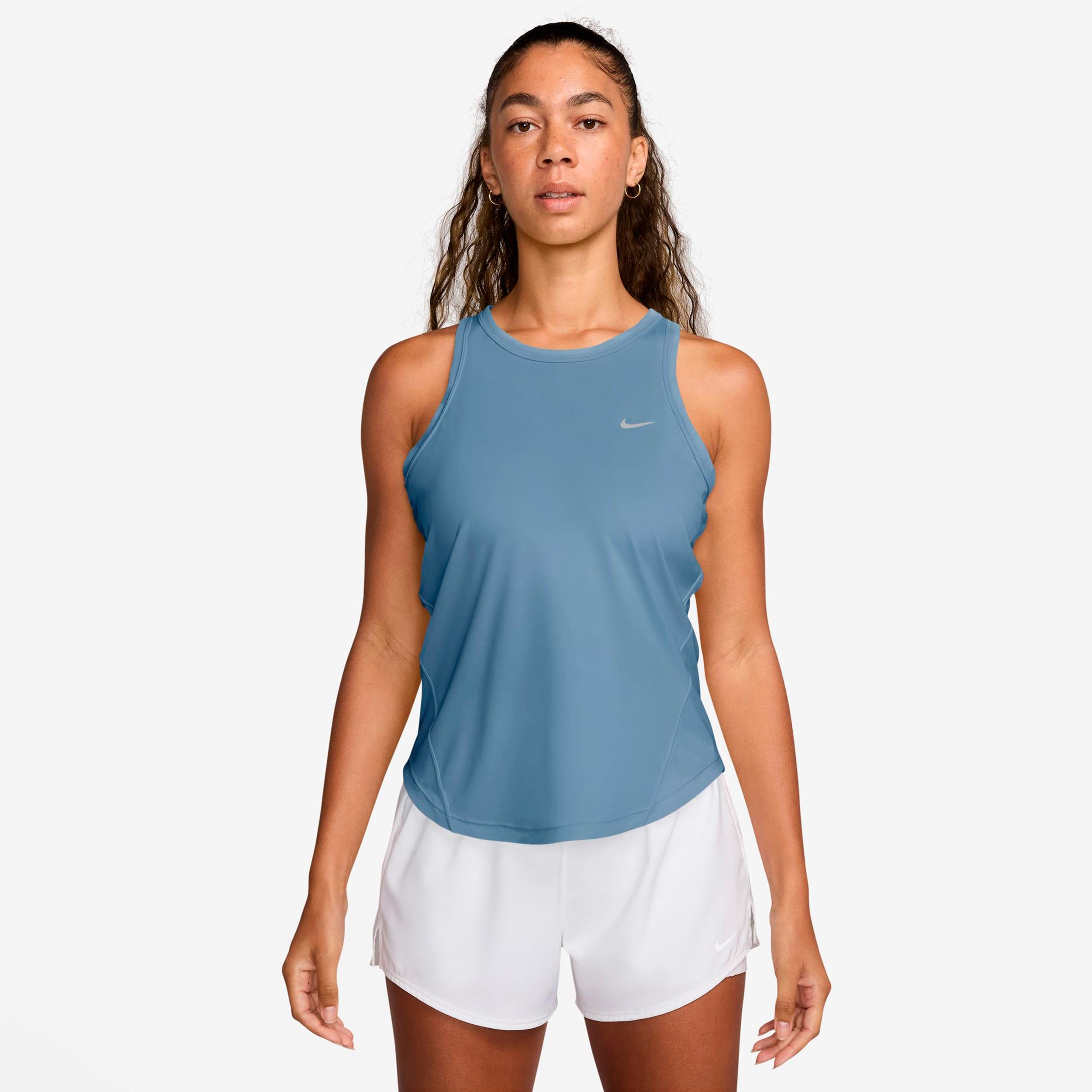 Nike Tempo  Camiseta de running Mujeres - azul, plateado