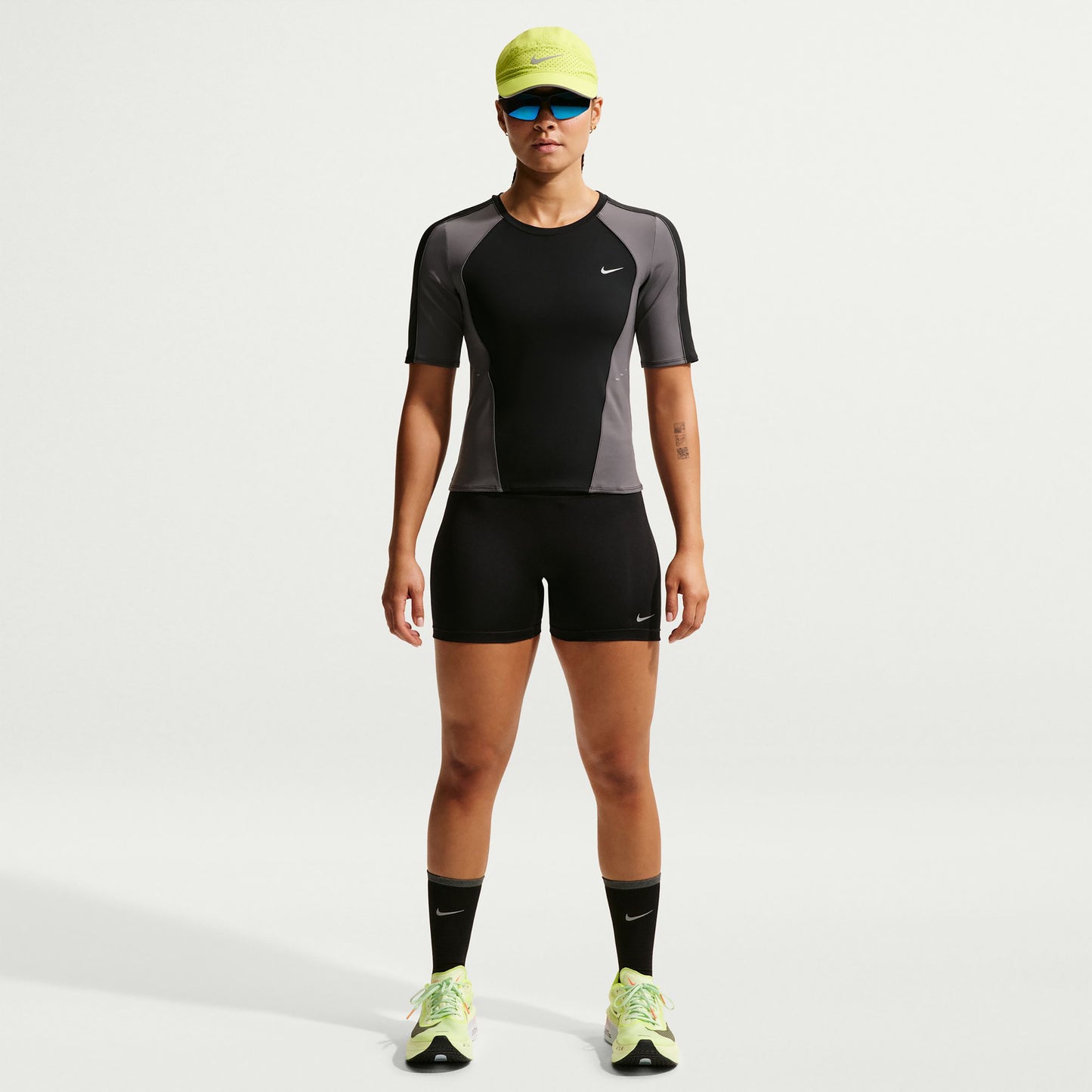 Nike Tempo   Mallas para correr Mujeres - negro, plateado