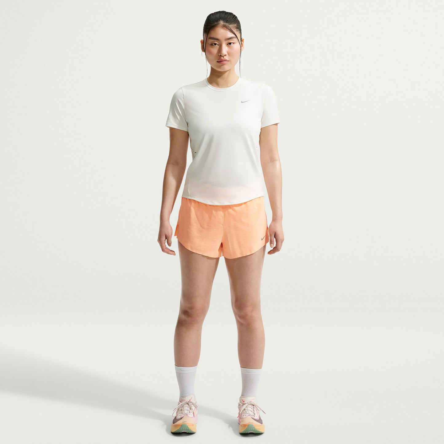 Nike Swift  Camiseta de running Mujeres - blanco, plateado