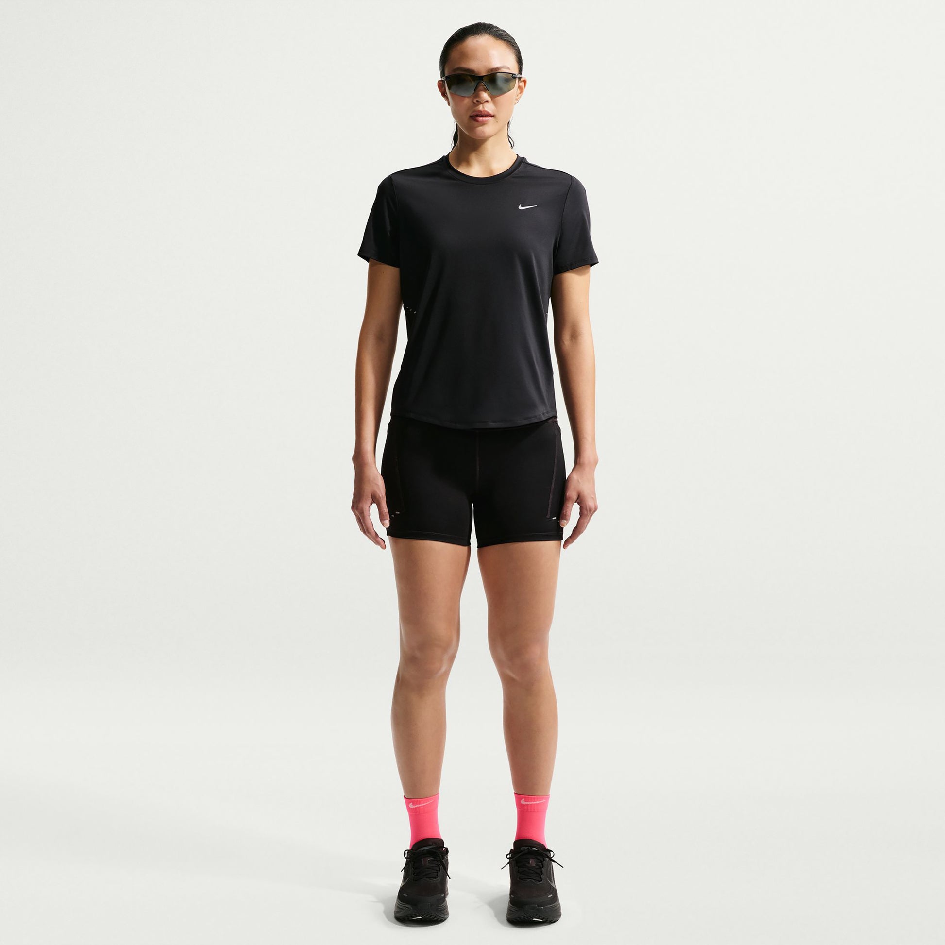 Nike Swift  Camiseta de running Mujeres - negro, plateado